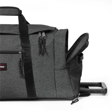 Eastpak Reisetasche Leatherface M + WHEELED LUGGAGE M Black Denim, 69 Liter Rollkoffer mit Rädern