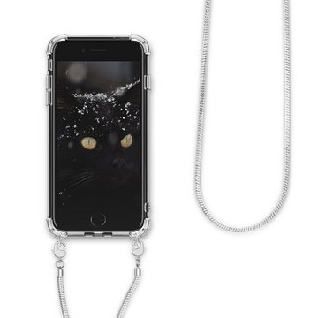 kwmobile Handyhülle Hülle für Apple iPhone SE / 8 / 7, mit Metall Kette zum Umhängen - Silikon Handy Cover Case Schutzhülle