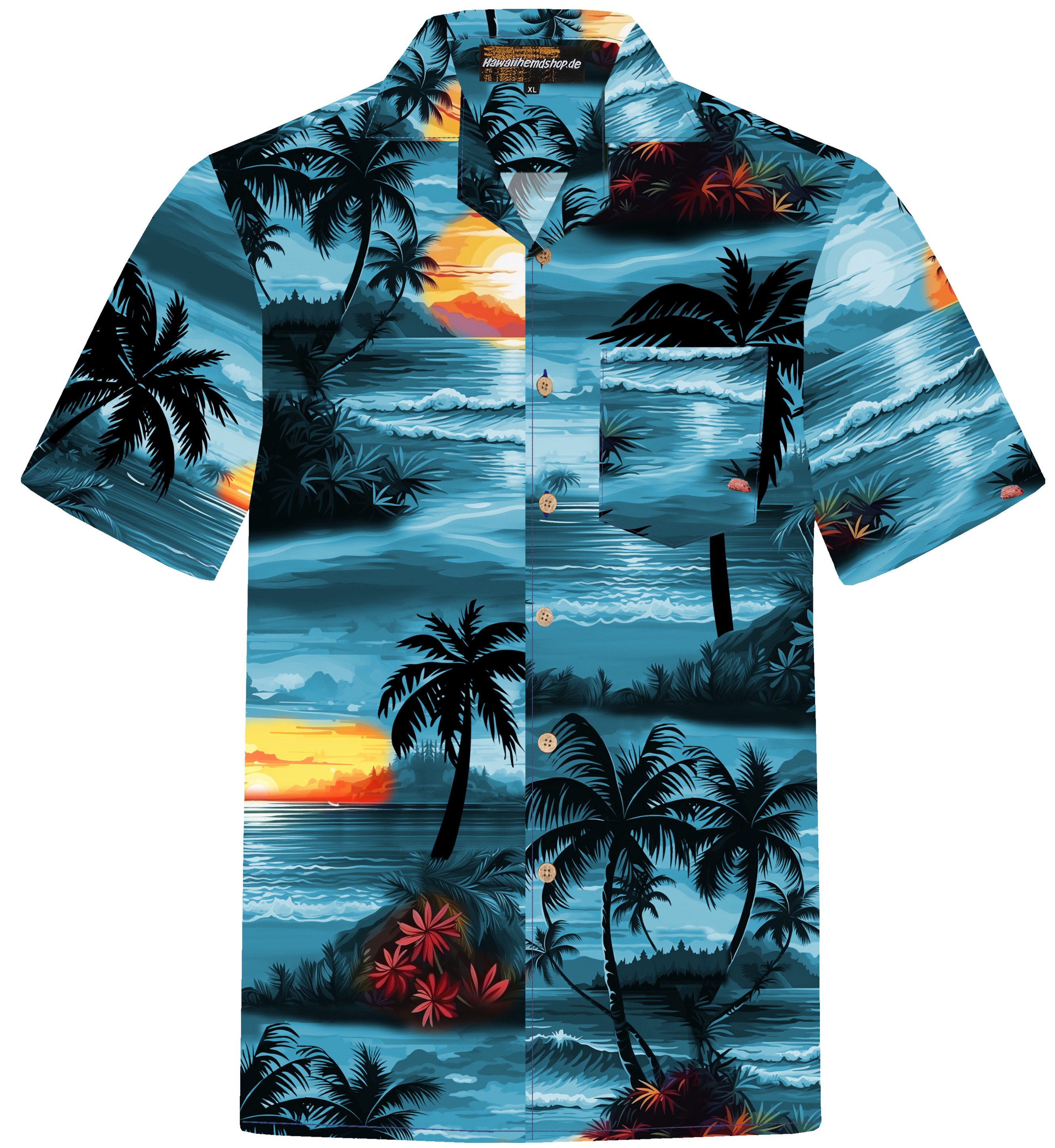 Hawaiihemdshop.de Hawaiihemd Hawaii Hemd Herren Baumwolle Kurzarm Hawaiihem günstig online kaufen