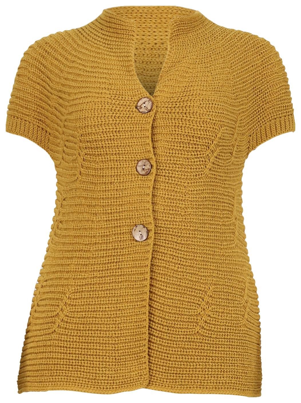 malito more than fashion Strickweste 5060 kurzarm Strickjacke mit Knöpfen E günstig online kaufen