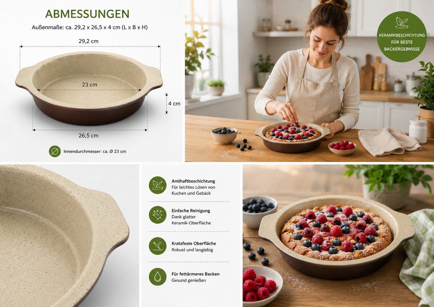Genius Tarteform Genius Cerafit Bakery Keramikbeschichtung Tarte-Form Backform 11191