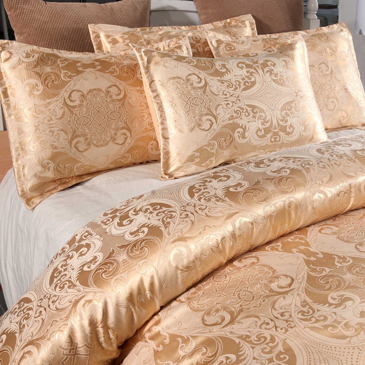 BYSURE Bettwäsche, Polyester, 3 teilig, Satin-Bettbezug, günstig online kaufen