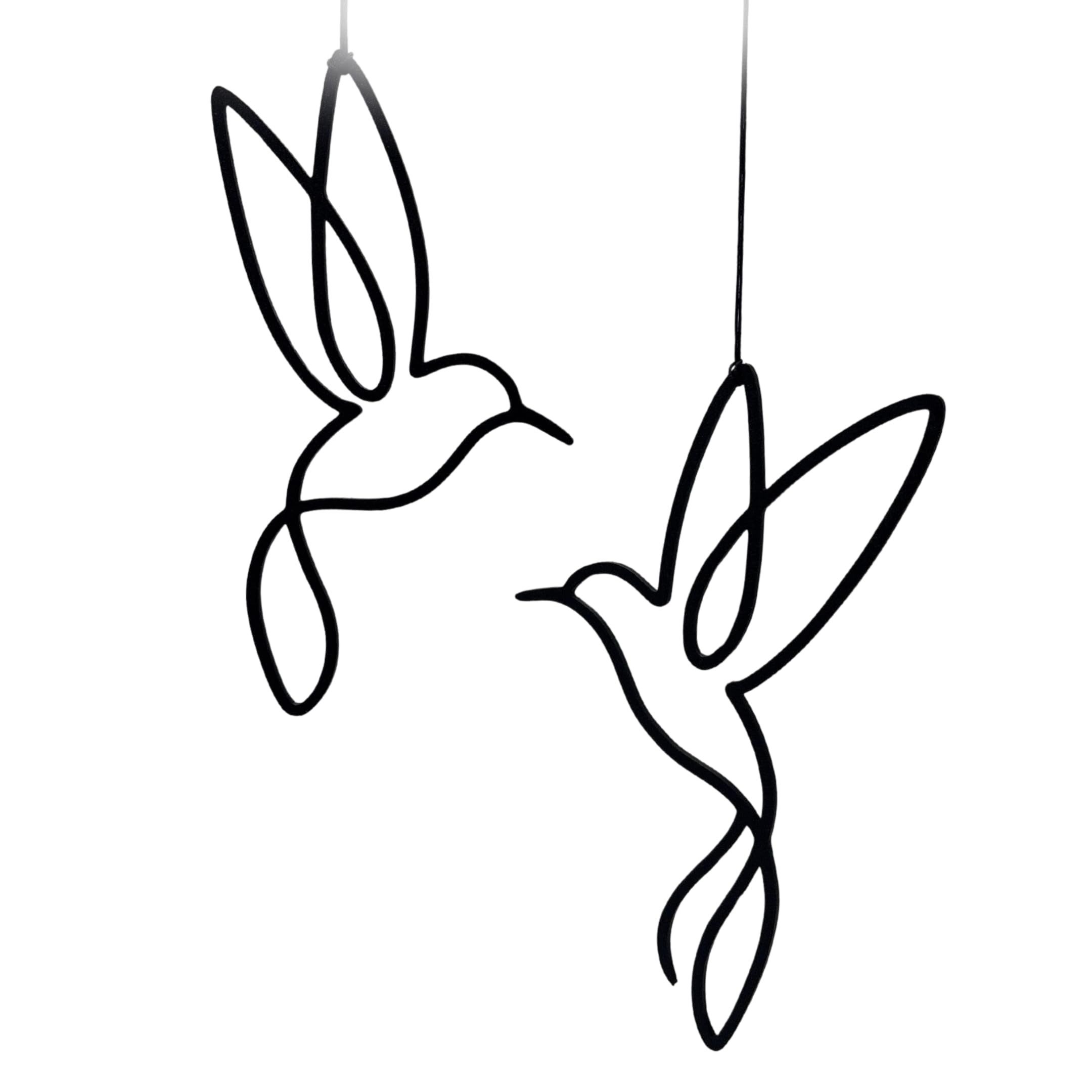FOUORTUNATE-BEE Dekofigur Fensterdeko Vogel Hängedeko 2er Set Wanddeko Frühling Sommer, Vogeldeko Fenster Wand Tür Deko Wohnzimmer Kinderzimmer Geschenk