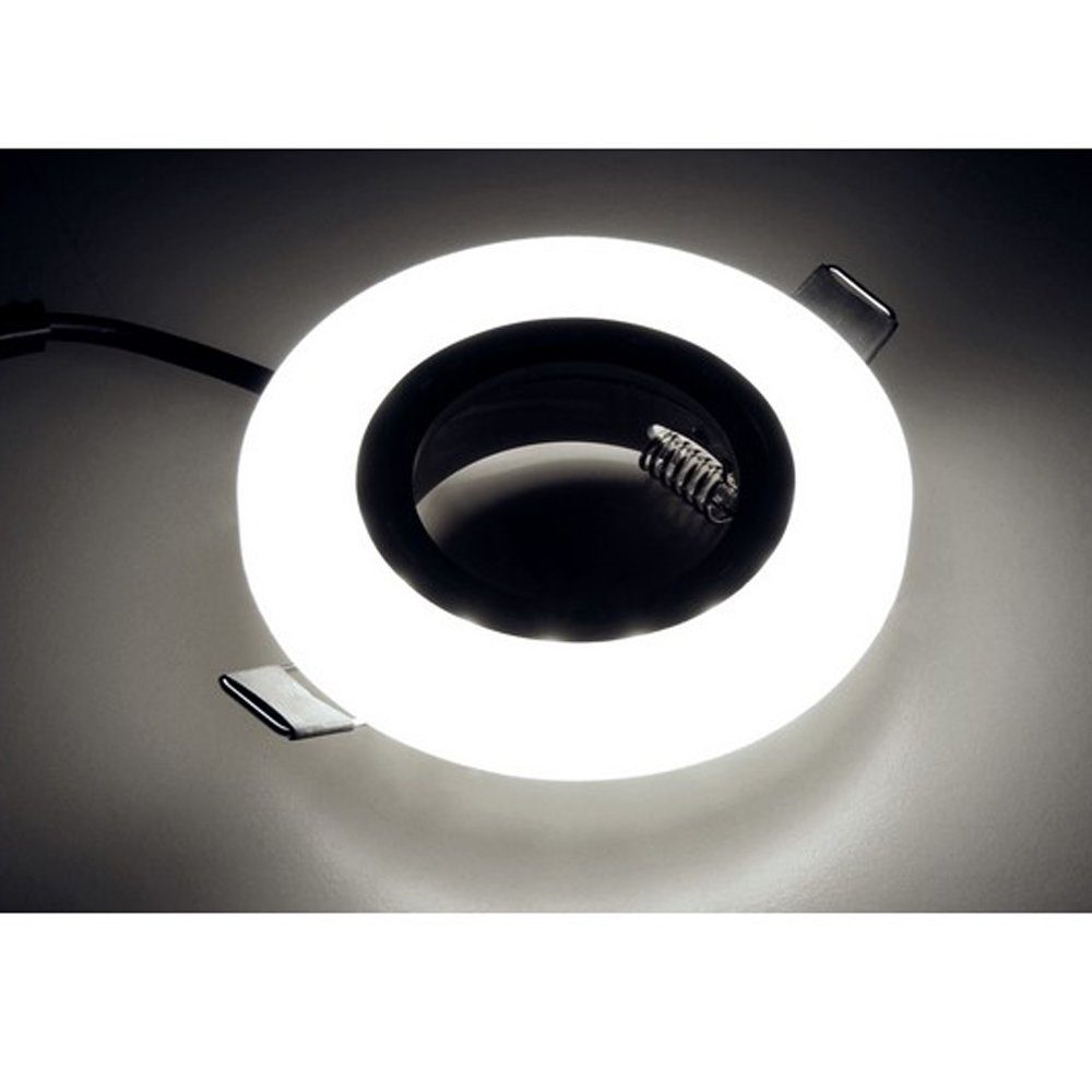 GTV LED Einbaustrahler LED Lochmaß mit 90 Einbauleuchte 65-68 Einbaurahmen MR16 neutralweiß Spot mm Ø GU10 mm, LED-Beleuchtung Glas für Ø Rahmen