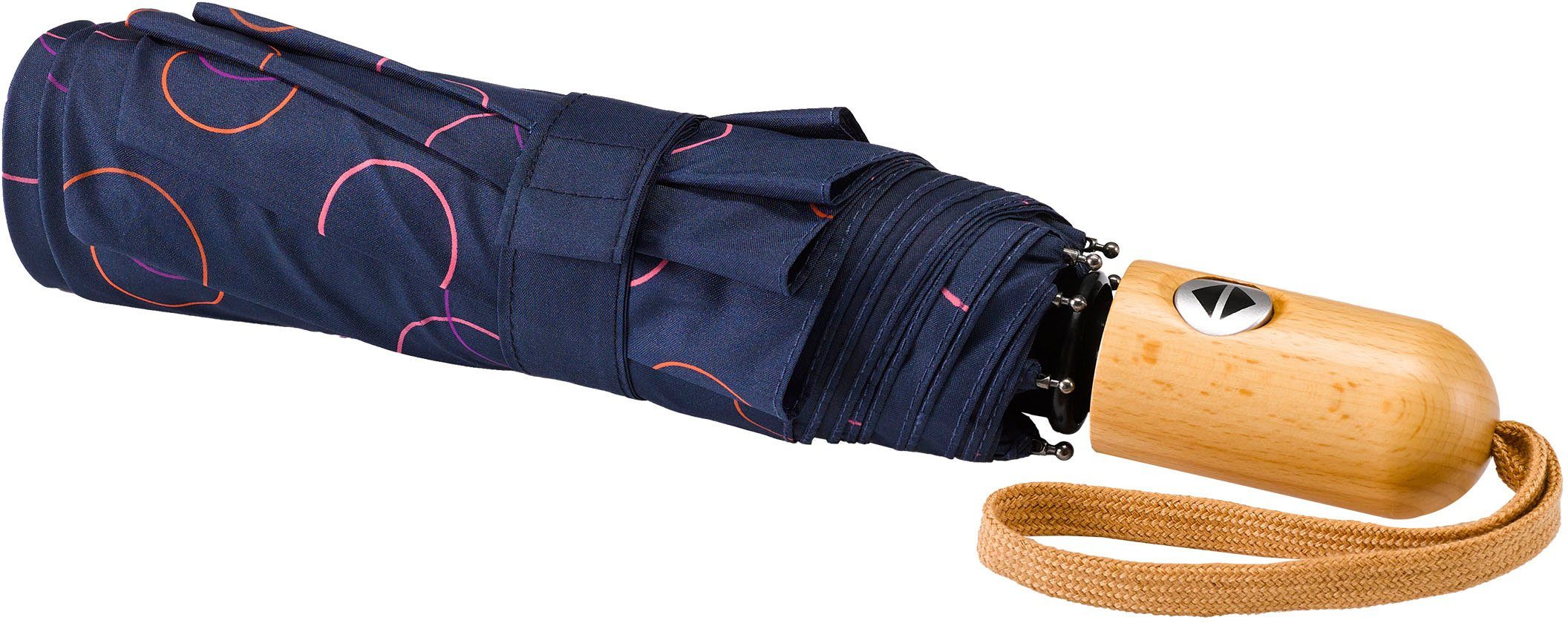 Taschenregenschirm Umwelt-Taschenschirm, pink EuroSCHIRM® marine, Kreise