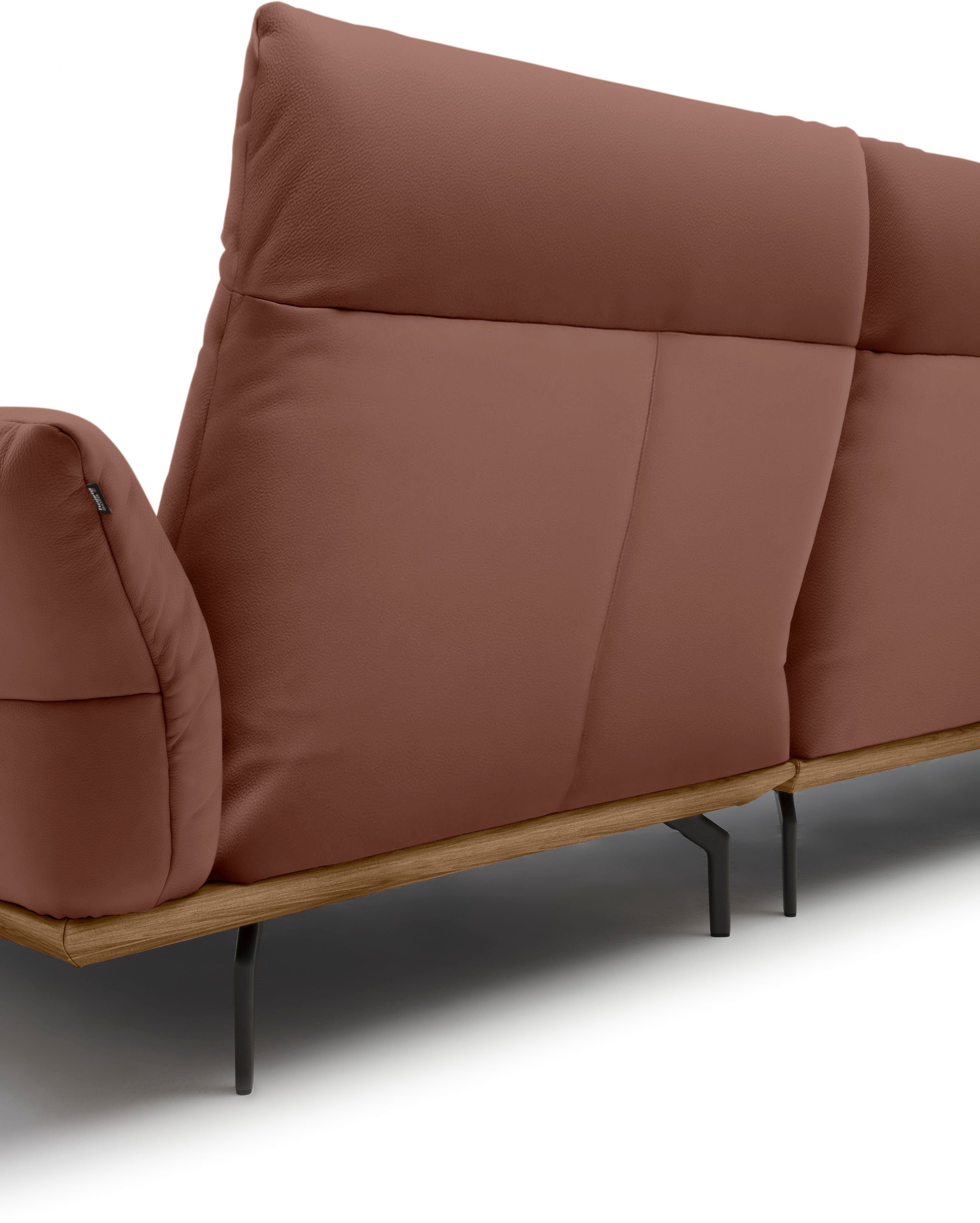 hülsta sofa Ecksofa hs.460, in Breite 298 cm Winkelfüße Sockel Nussbaum, Umbragrau, in
