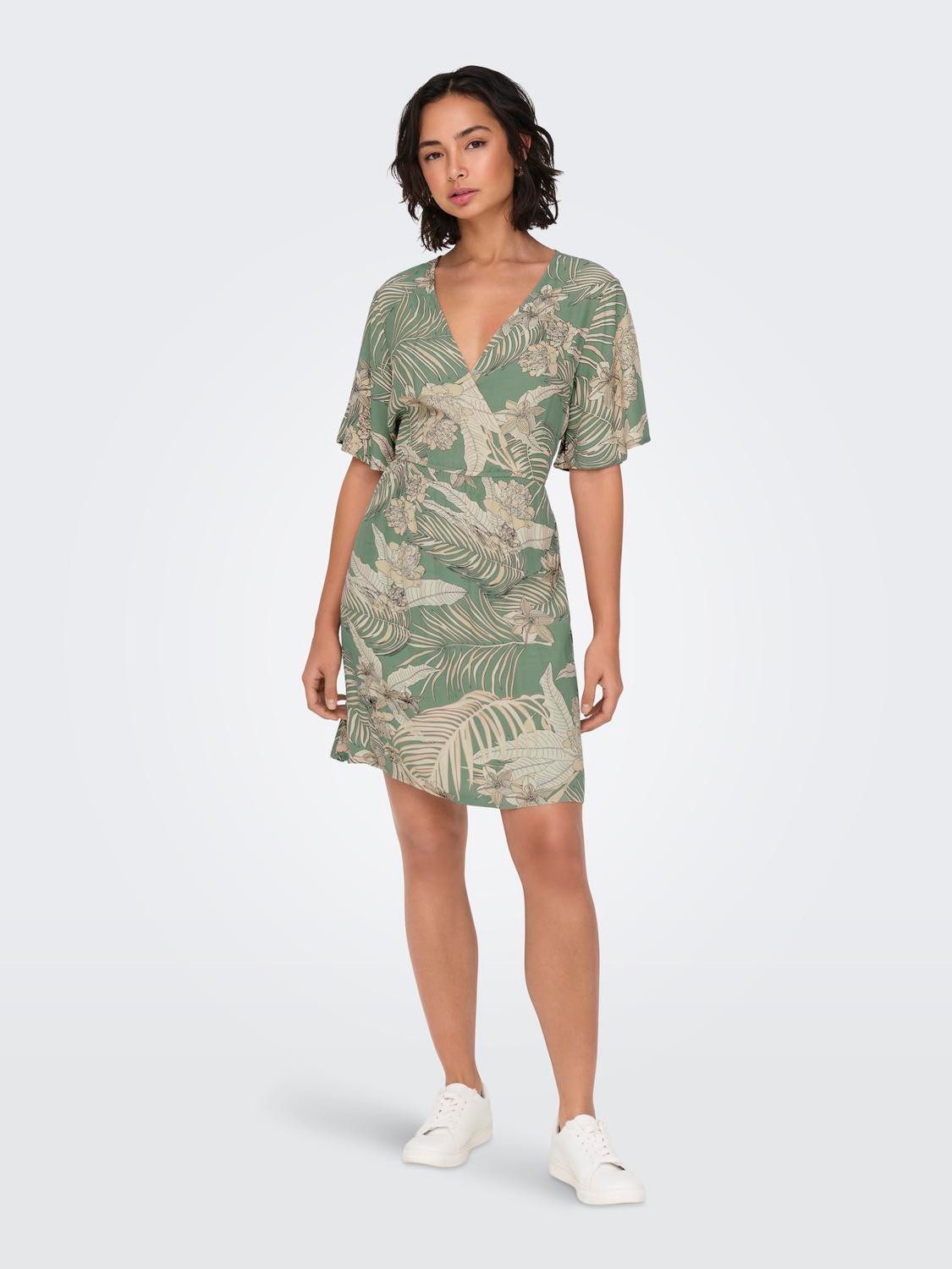 ONLY Druckkleid ONLPALINA LIFE 2/4 WRAP günstig online kaufen