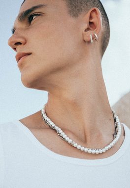 HAZE & GLORY Silberkette Herren Perlenkette Organic Beads 925 Silber