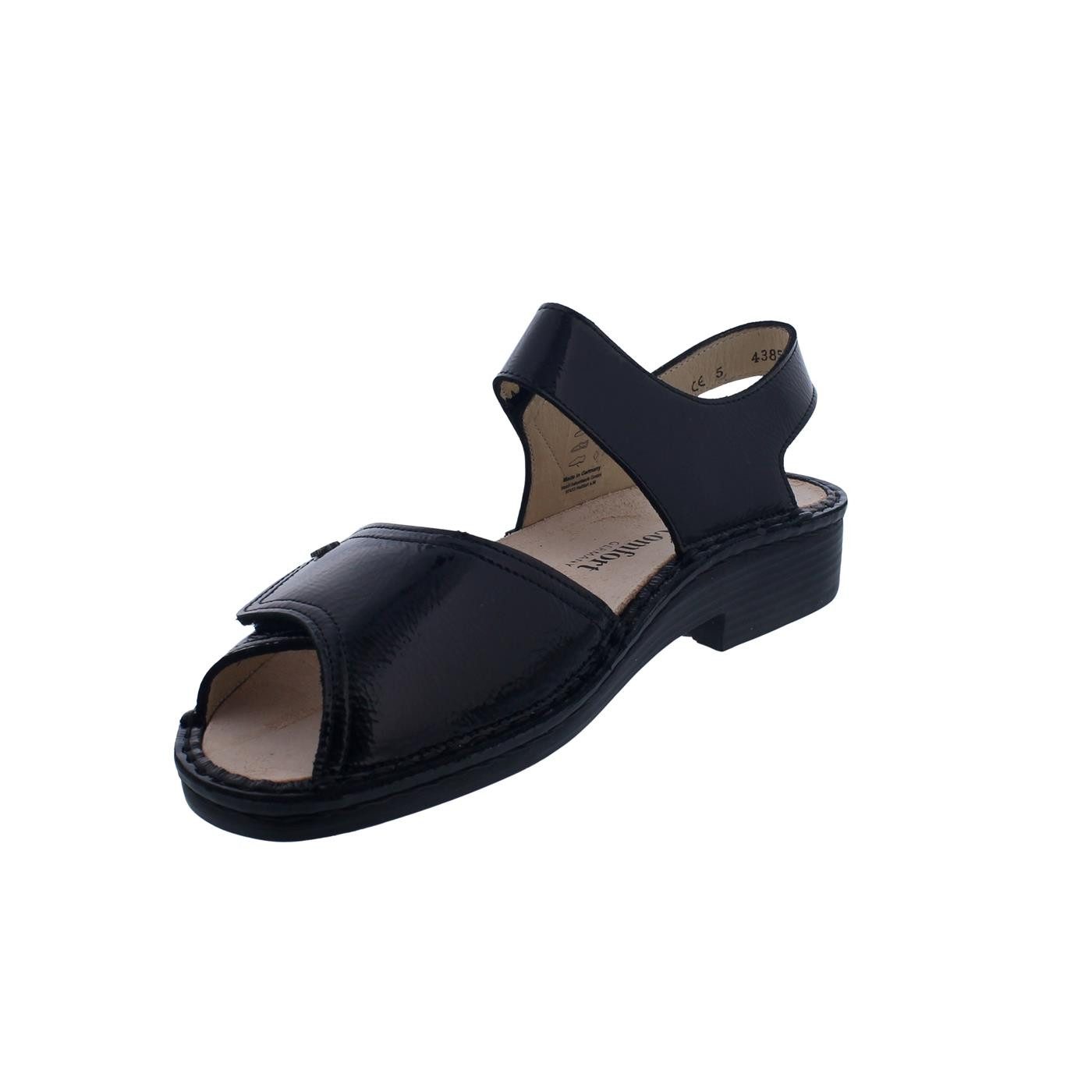 Finn Comfort Finn Comfort Luxor Sandale 2408-022099, Knautschlack-Leder, Schwarz Sandale – Bild 4 von 5