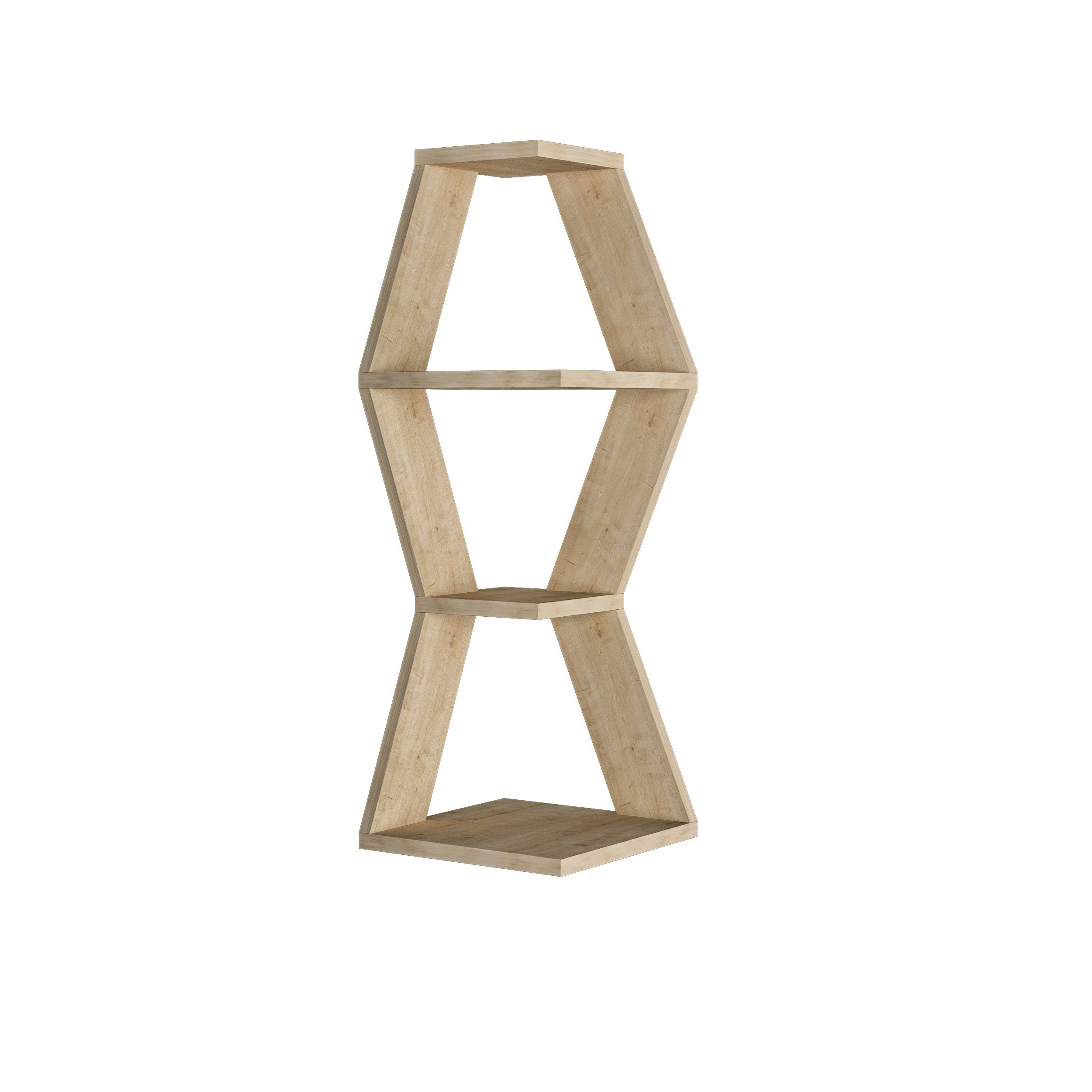 Decortie Eckregal Sablor, Modernes Eck-Wandregal, 30 x 30 x 86 cm günstig online kaufen