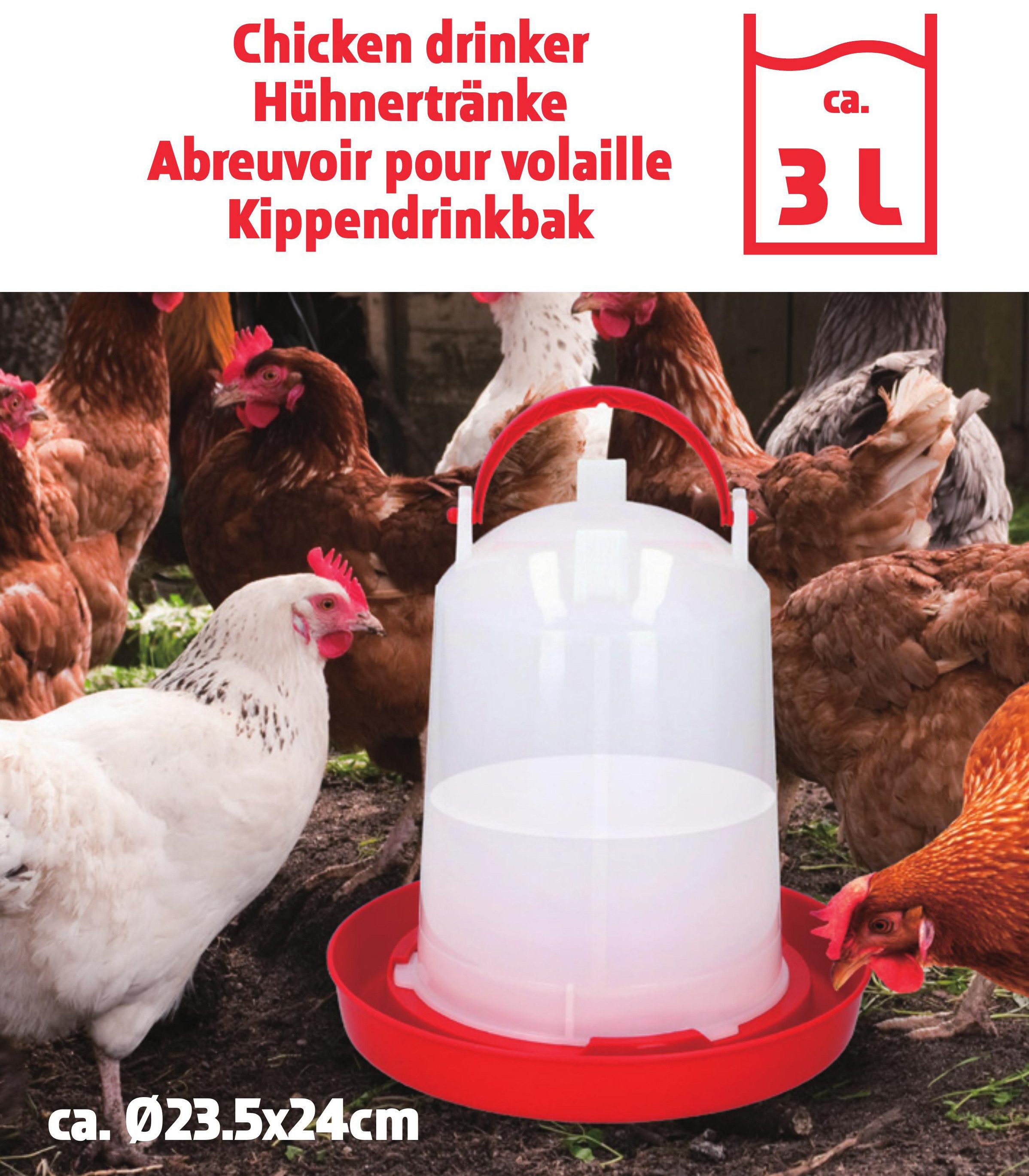 EDCO Futterspender SET Wasserspender + Futterautomat Futter Hühner 3 Liter Wasser Tränke, 3kg + 3 L