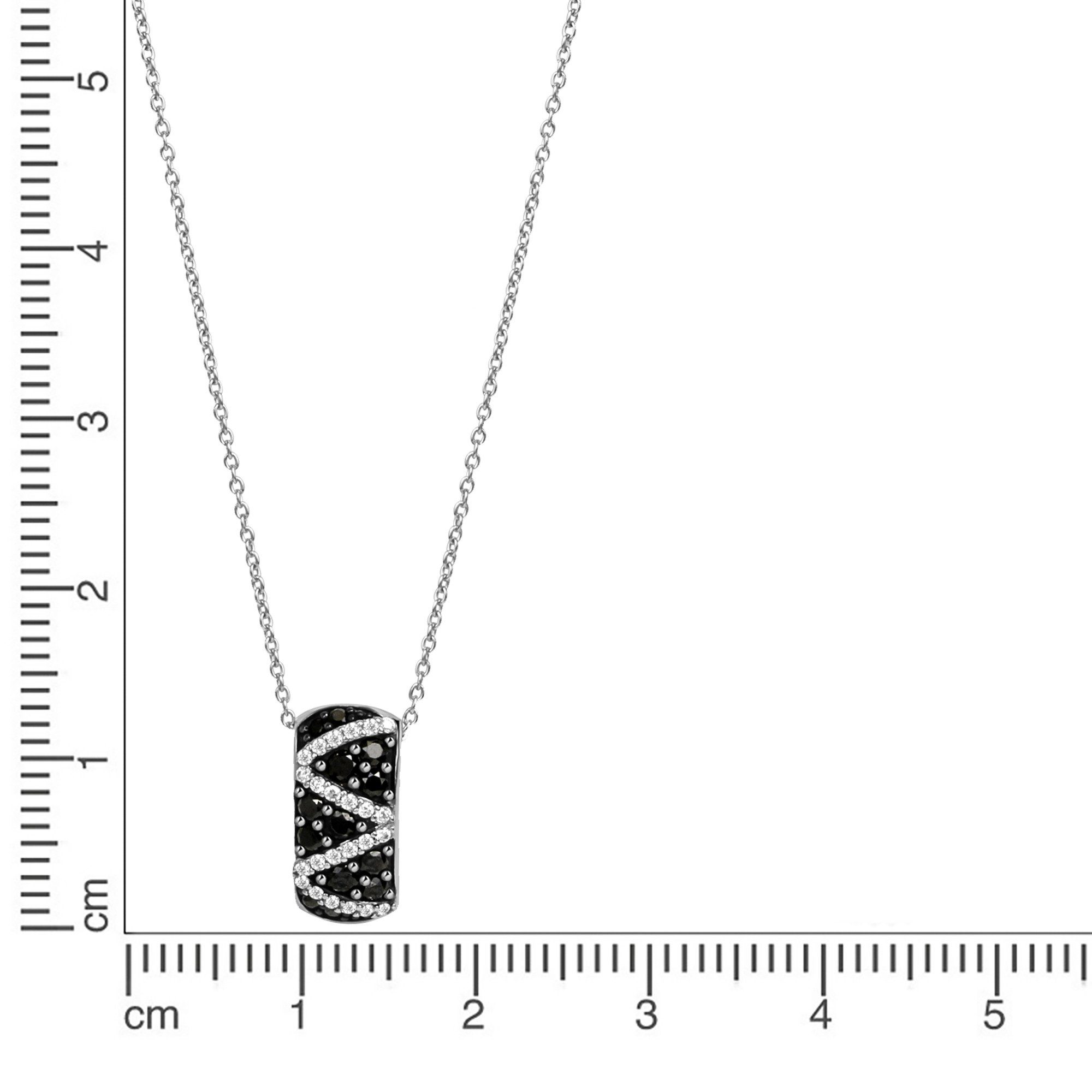 Kette Silber rhodiniert mit Sterling 925 Anhänger CELESTA