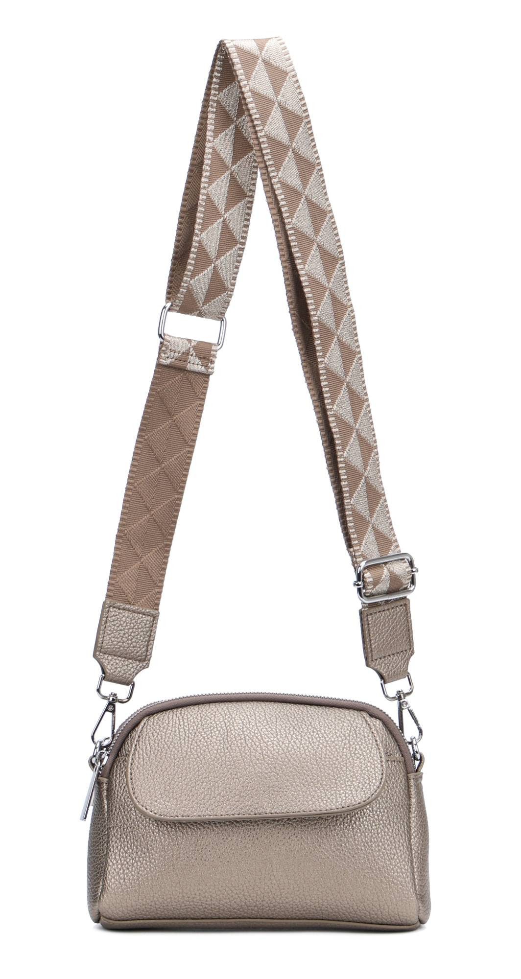 ITALYSHOP24 Schultertasche Damen Tasche Bodybag Umhängetasche Crossover Abendtasche Handytasche, Handtasche Crossbody Geldtasche Freizeit Urlaub Brusttasche Kunstleder