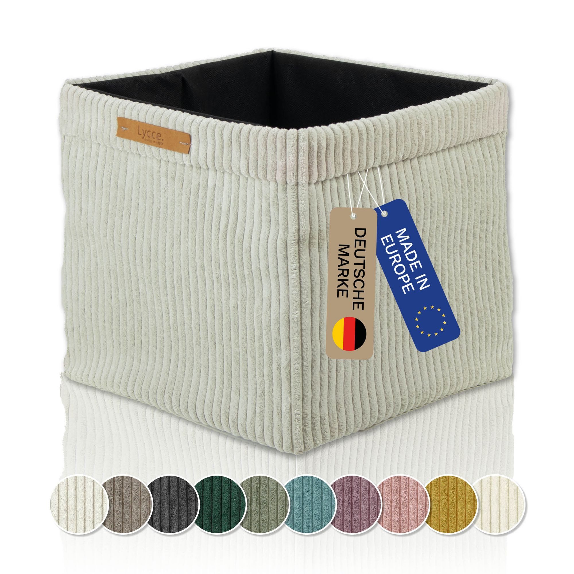Lycce Regalkorb Kallax Boxen Cord 1 Stk. beige, faltbare Aufbewahrungsbox 33x33x31cm (1 St)