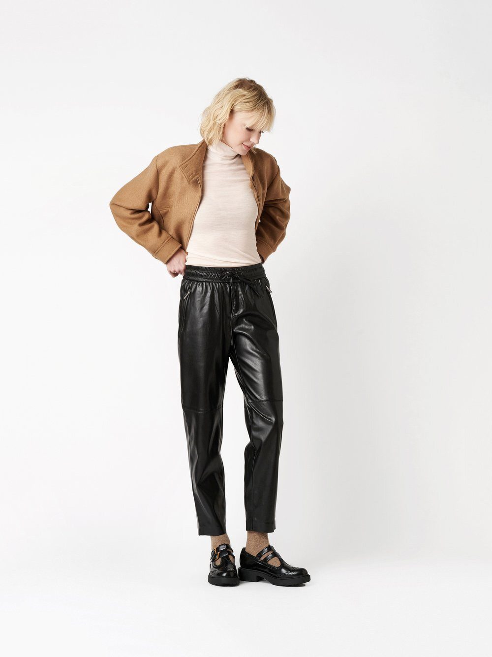 ROSNER Jogger Pants May_449 (1-tlg) in Lederoptik günstig online kaufen