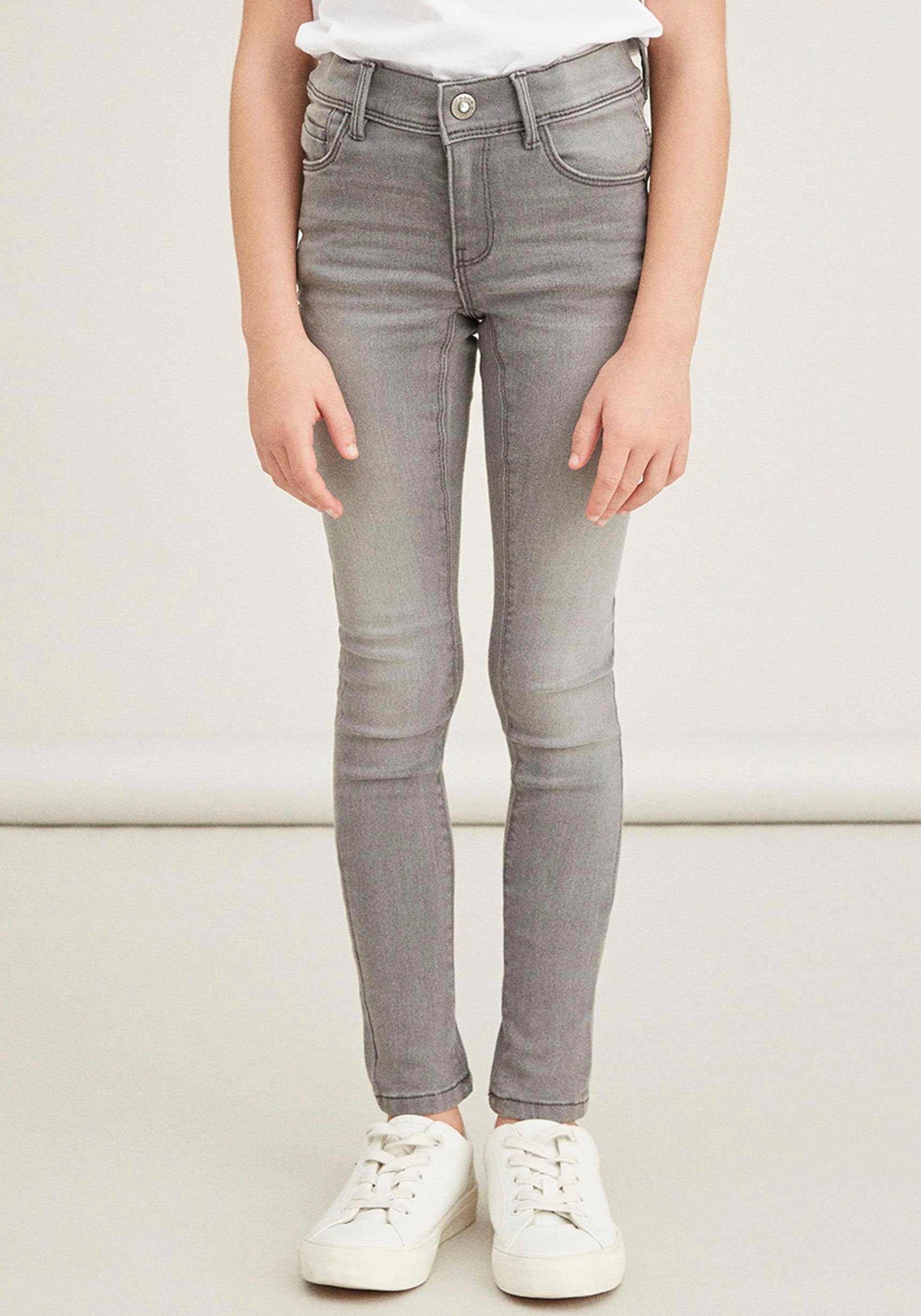 Name It Stretch-Jeans NKFPOLLY DNMATASI PANT light grey denim | Stretchjeans