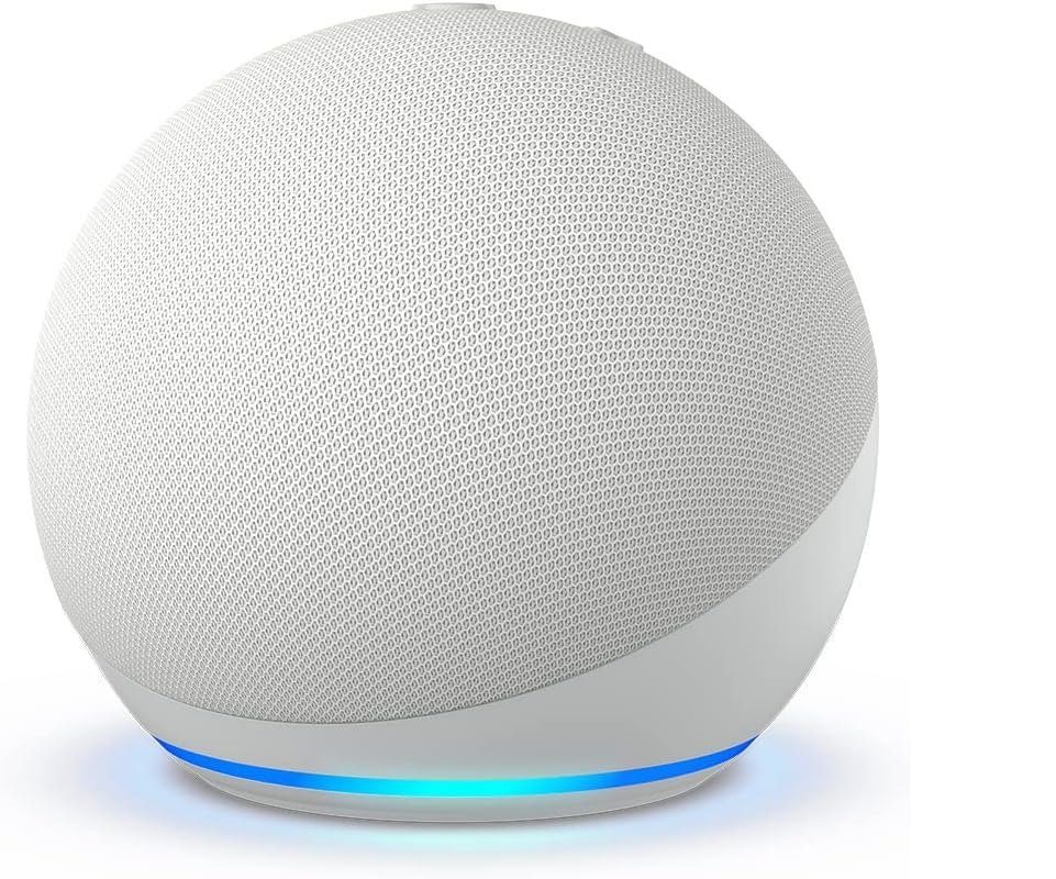 Sprachgesteuerter Amazon (WLAN Generation) Weiß Alexa (5. (WiFi), Smart Bluetooth, Lautsprecher Sprachsteuerung) Dot Echo