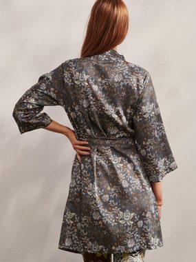Essenza Kimono Sarai Ophelia, Kurzform, Baumwolle, Kimono-Kragen, Gürtel, mit Blumenprint
