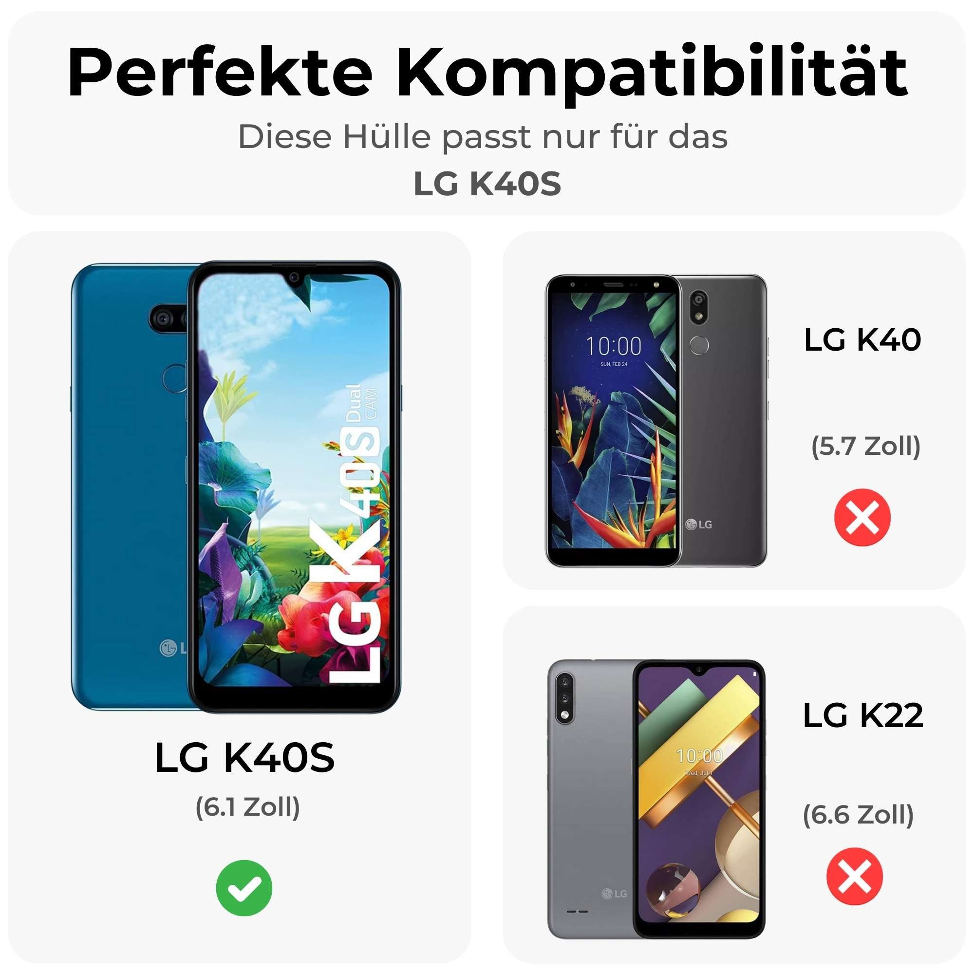 betterfon Handykette für LG Smartphone Handyhülle mit Band & Kordel Bumper, Hände frei – mit Silikonhülle & Schnur für flexiblen Alltag
