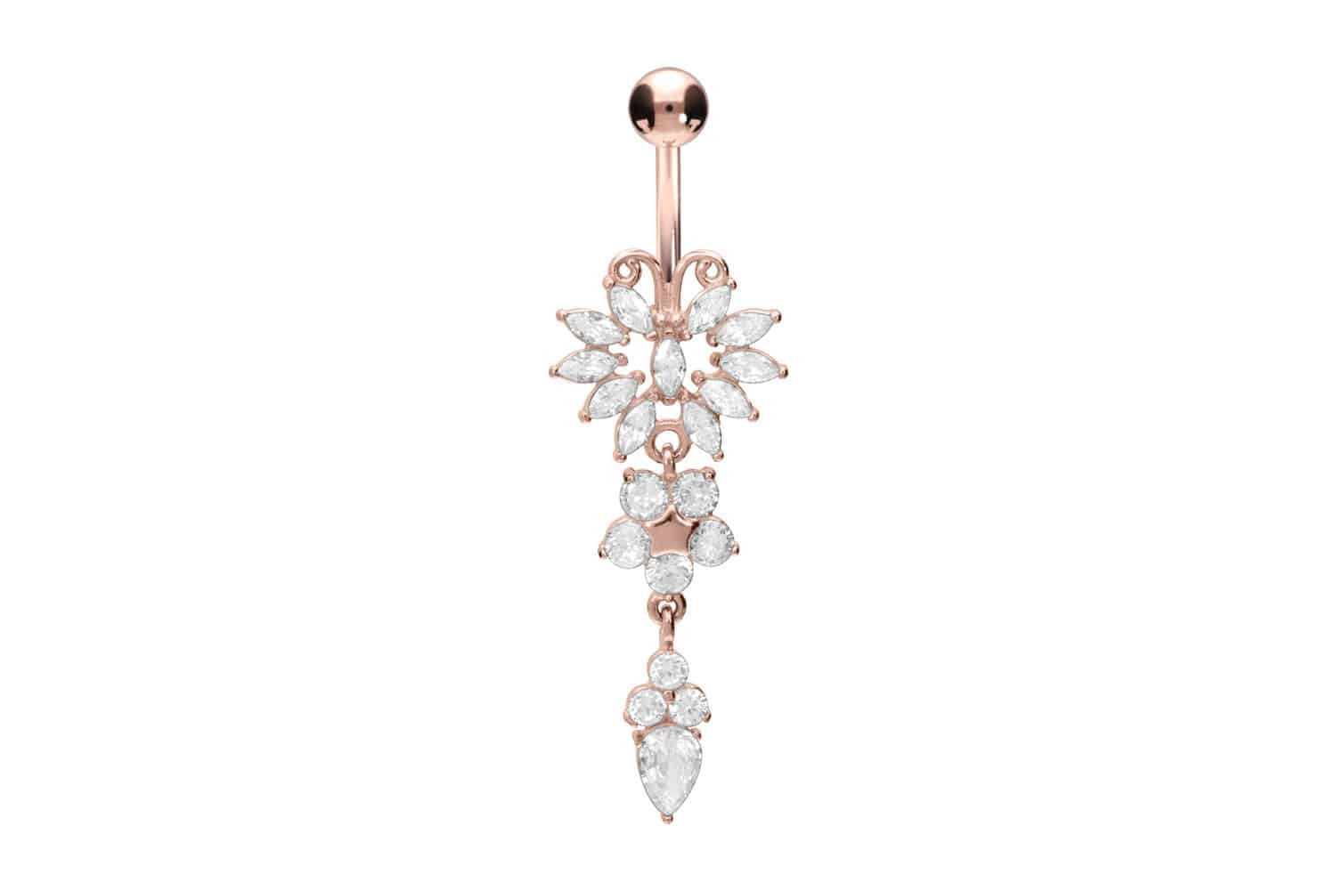 PIERCINGLINE Bauchnabelpiercing Chirurgenstahl Bananabell SCHMETTERLING + günstig online kaufen