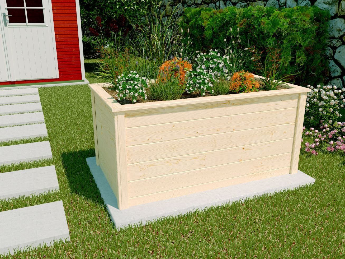 weka Hochbeet Weka Hochbeet 133 x 72 x 70 cm natur mit