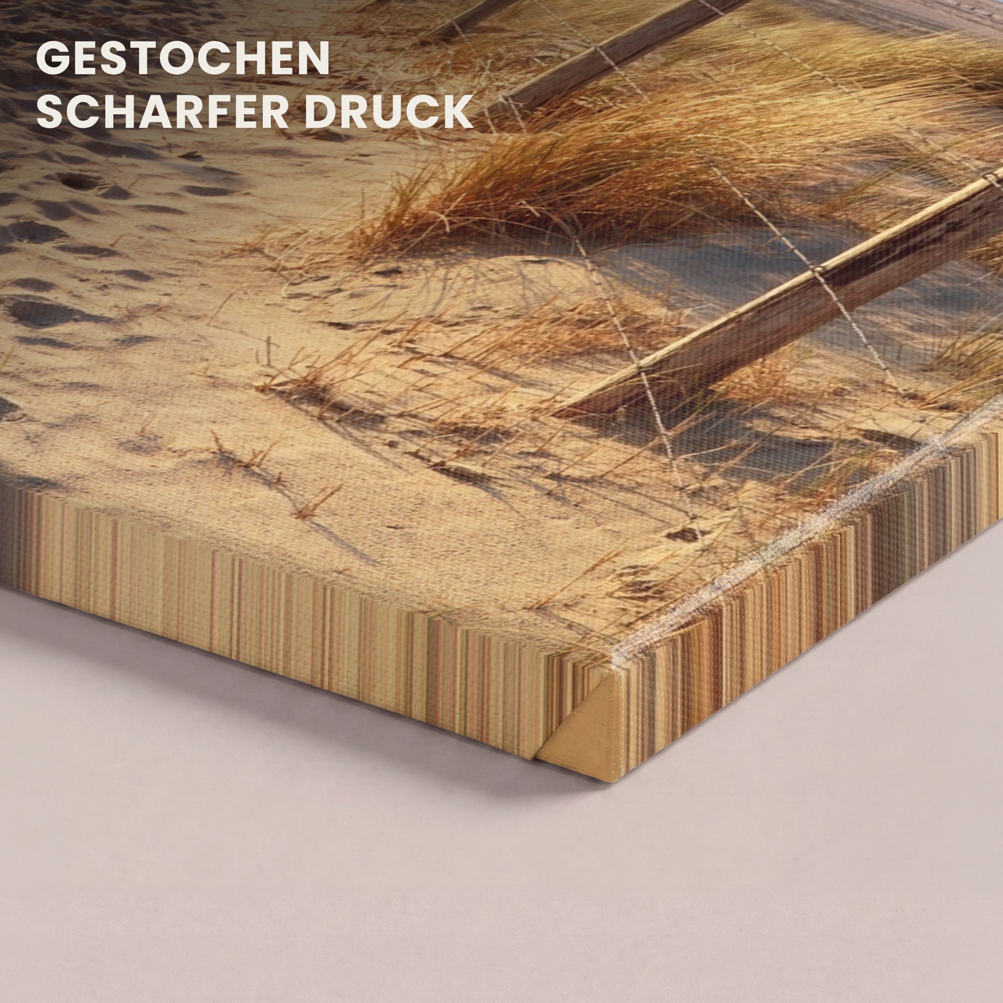 OneMillionCanvasses® Leinwandbild Strand - Meer - Niederlande - Dünen - Sonne, Fotodruck (1 St), Wandbild, Deko Schlafzimmer Wohnzimmer Flur 20x20 cm – Bild 3 von 5