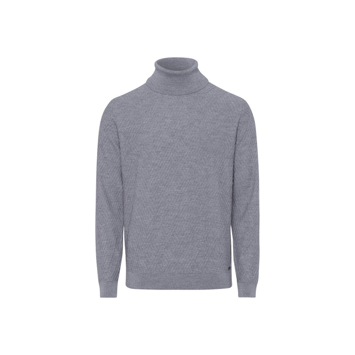 Brax Rollkragenpullover grau regular (1-tlg)