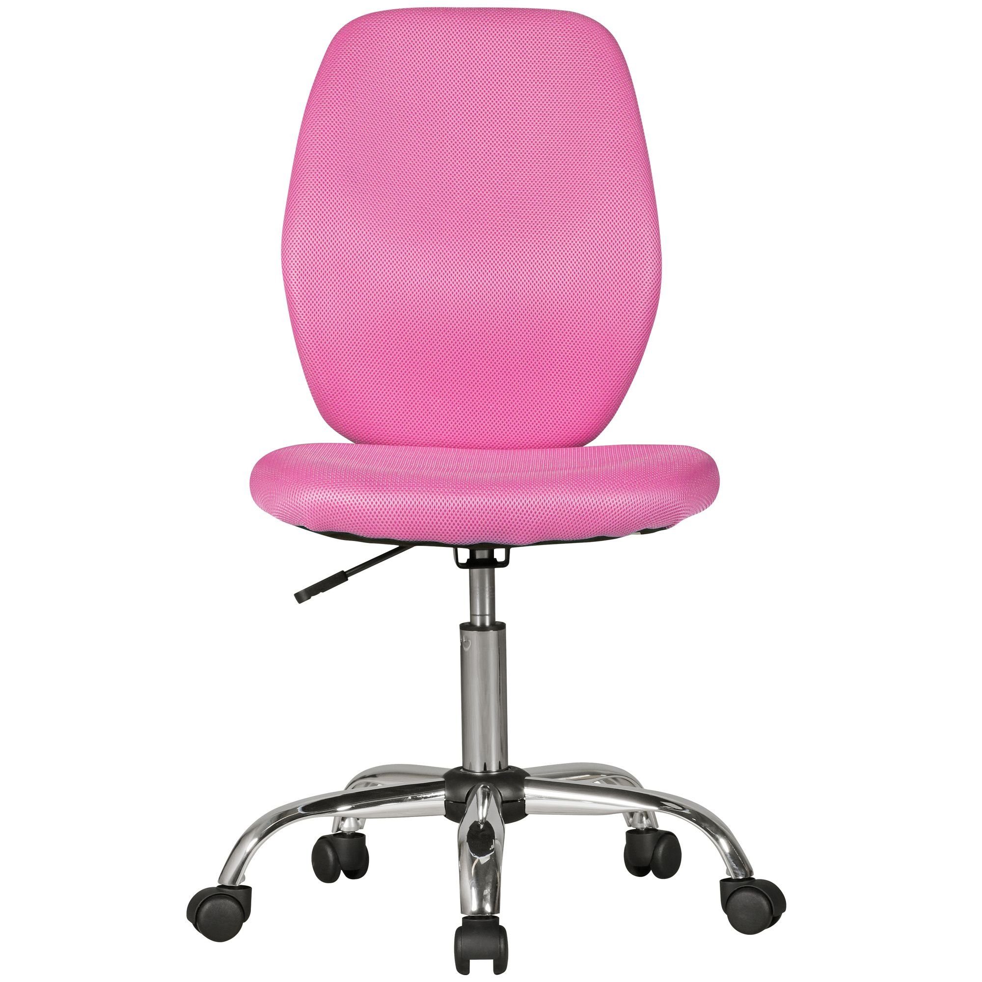 Amstyle Drehstuhl SPM1.393 (Kinderdrehstuhl Pink für Kinder ab 6 Jahren), Kinderschreibtischstuhl ohne Armlehne, Jugendstuhl