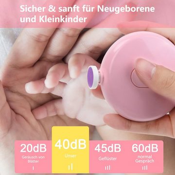 GelldG Baby-Nagelschere Elektrische Baby Nagelfeile, 6 in 1 Nagelfeile, Nagelschneider
