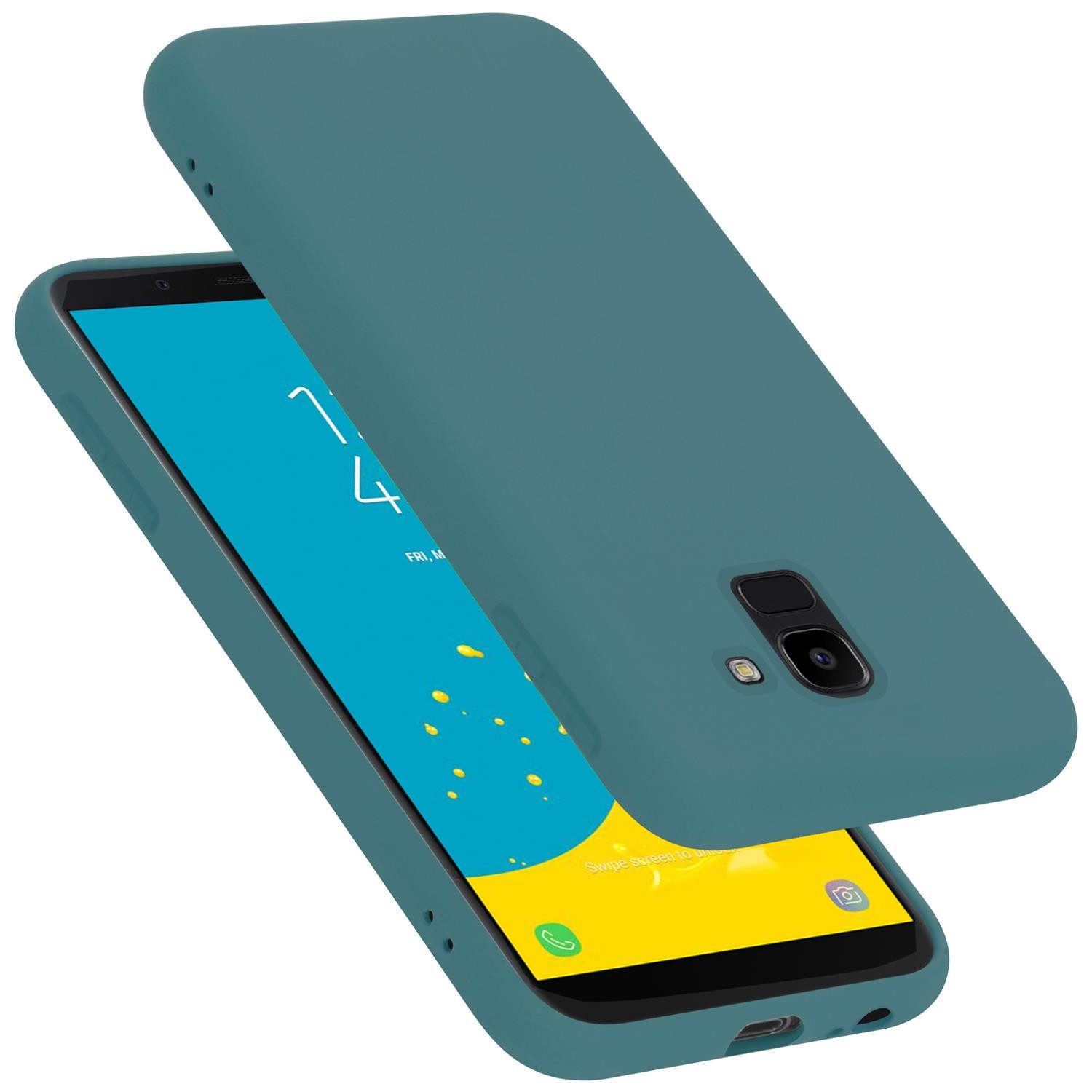 Cadorabo Handyhülle für Samsung Galaxy J6 2018 Hülle Samsung Galaxy J6 2018, Flexible Hülle TPU Silikon Schutzhülle Back Cover Case