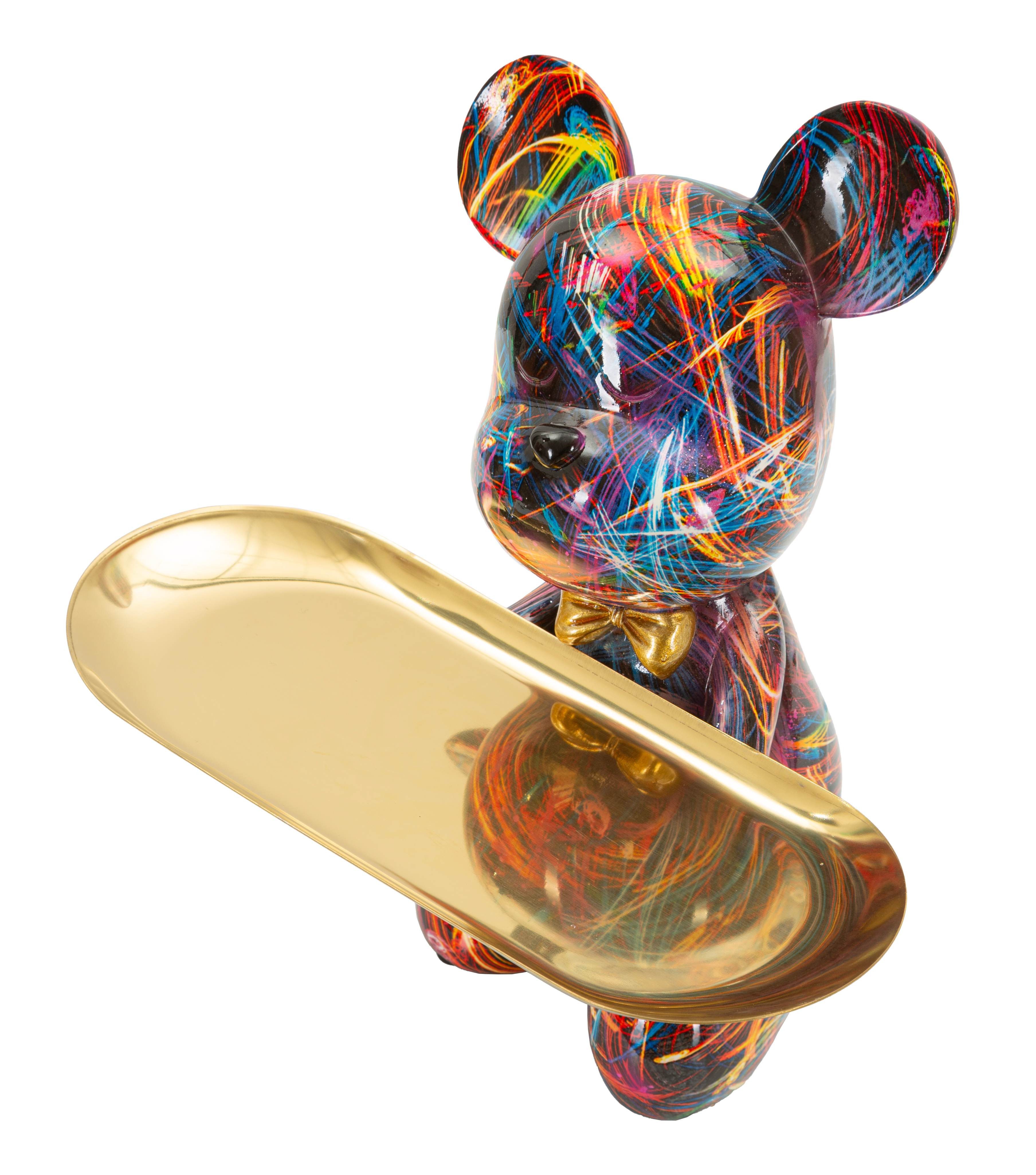 MF Dekofigur Barkley Urban Art Bär Dekofigur mit Tablett Höhe 22,5cm (1 St) – Bild 4 von 5