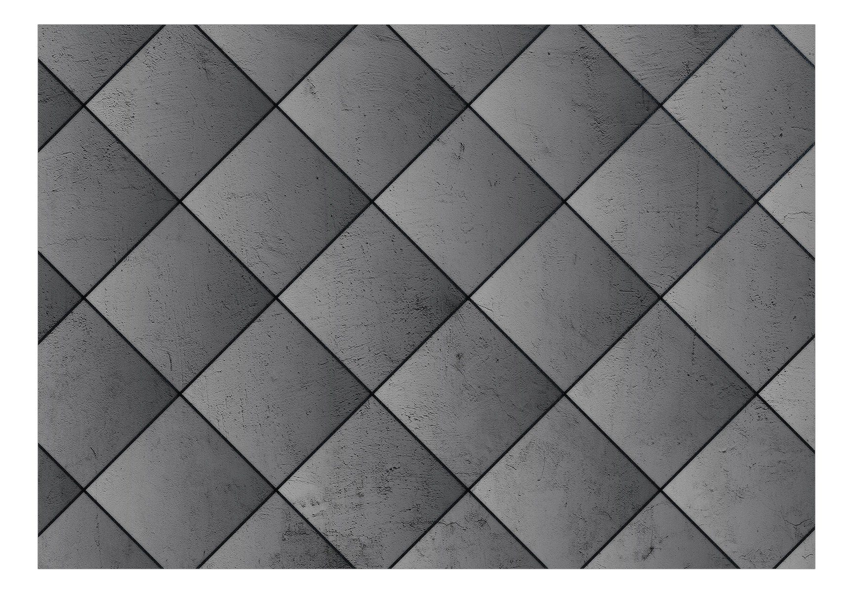 Variant 1x0.7 First KUNSTLOFT Geometry - halb-matt, Design Vliestapete m, Tapete Concrete lichtbeständige