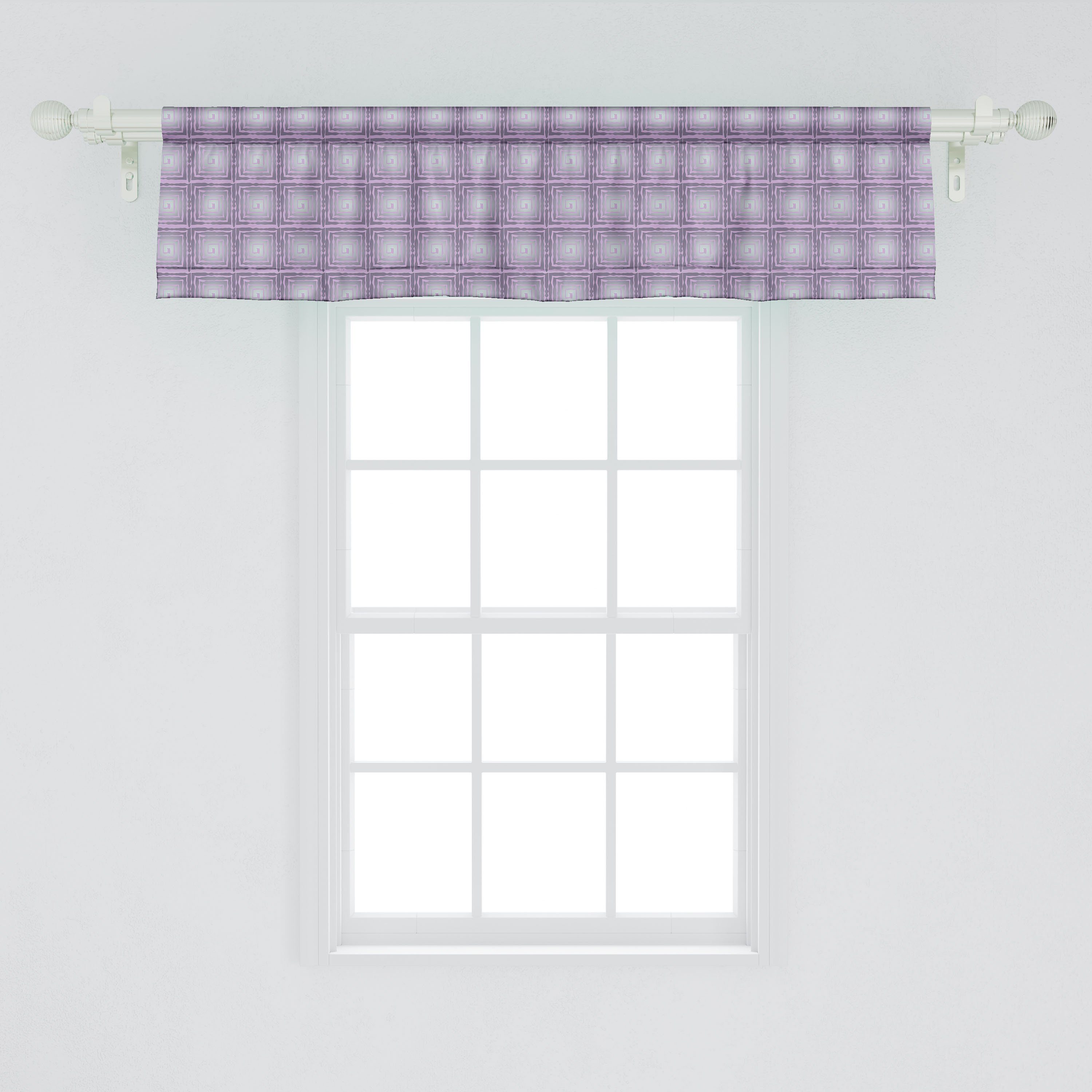 Scheibengardine Vorhang Volant für Küche Microfaser, Dekor Pastell tonte Stangentasche, Squares mit Schlafzimmer Abakuhaus, Abstrakt Kunst