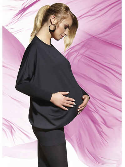 Bas Black Umstandstunika Umstand Top Fashion Shirt Tunika Langarm Kleid elastisch Stretch Emi