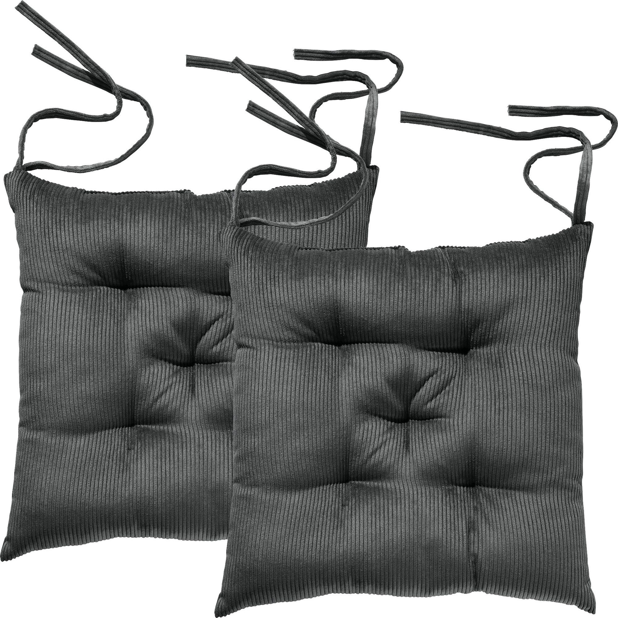 Erwin Müller Stuhlkissen Stuhlkissen "Glasgow" 2er-Pack, Uni