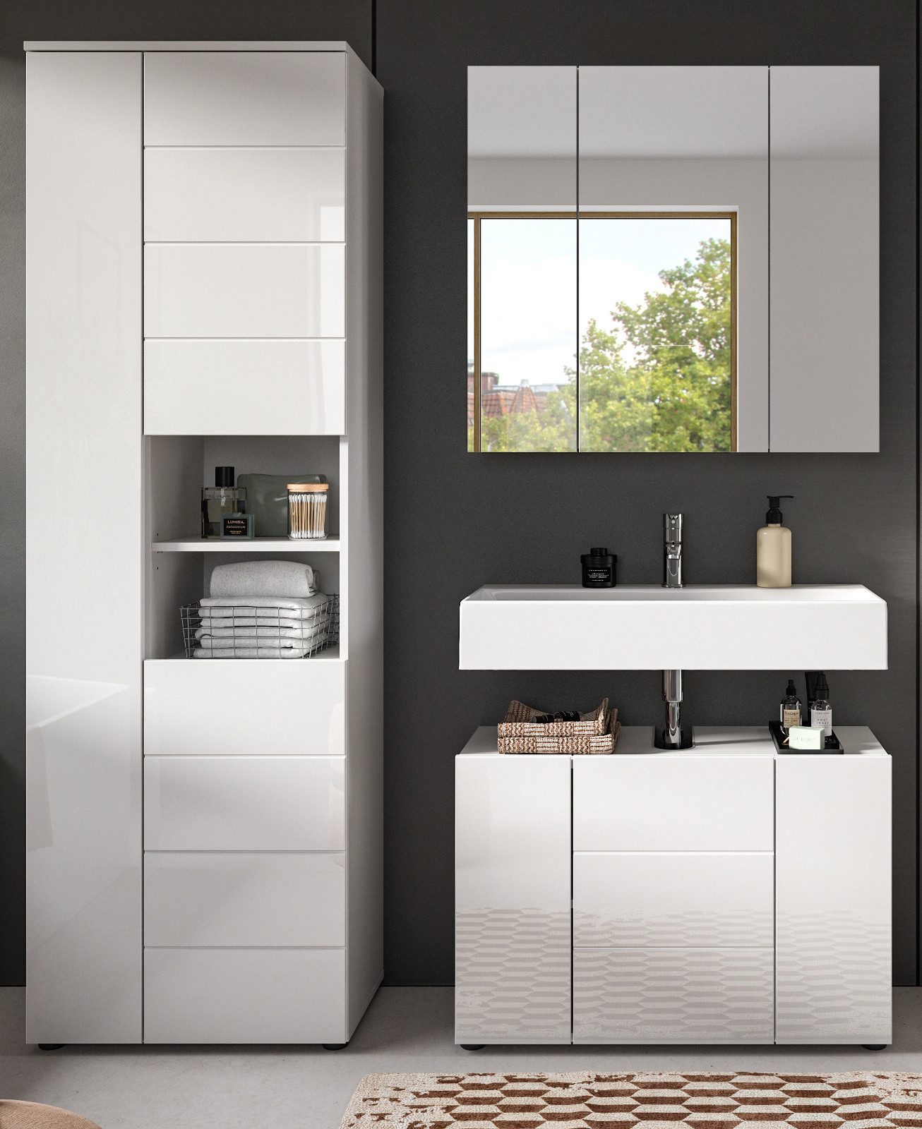 Inn.Furn Badmöbel-Set Larik, (Badezimmer in weiß günstig online kaufen