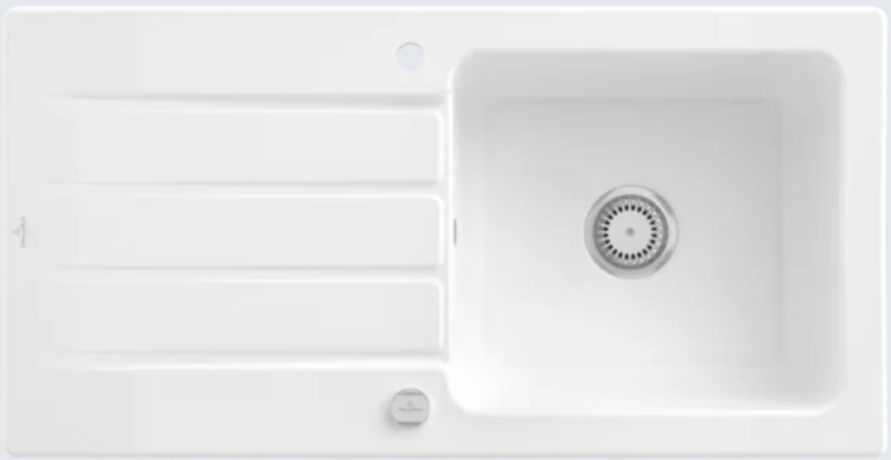 Villeroy & Boch Küchenspüle 3360 02 R1, Rechteckig, 100/22 cm, Architectura 60, Weiß Alpin