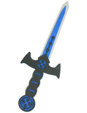 Das Kostümland Blaster Ritter Schwert und Schild aus Schaumstoff, Blau
