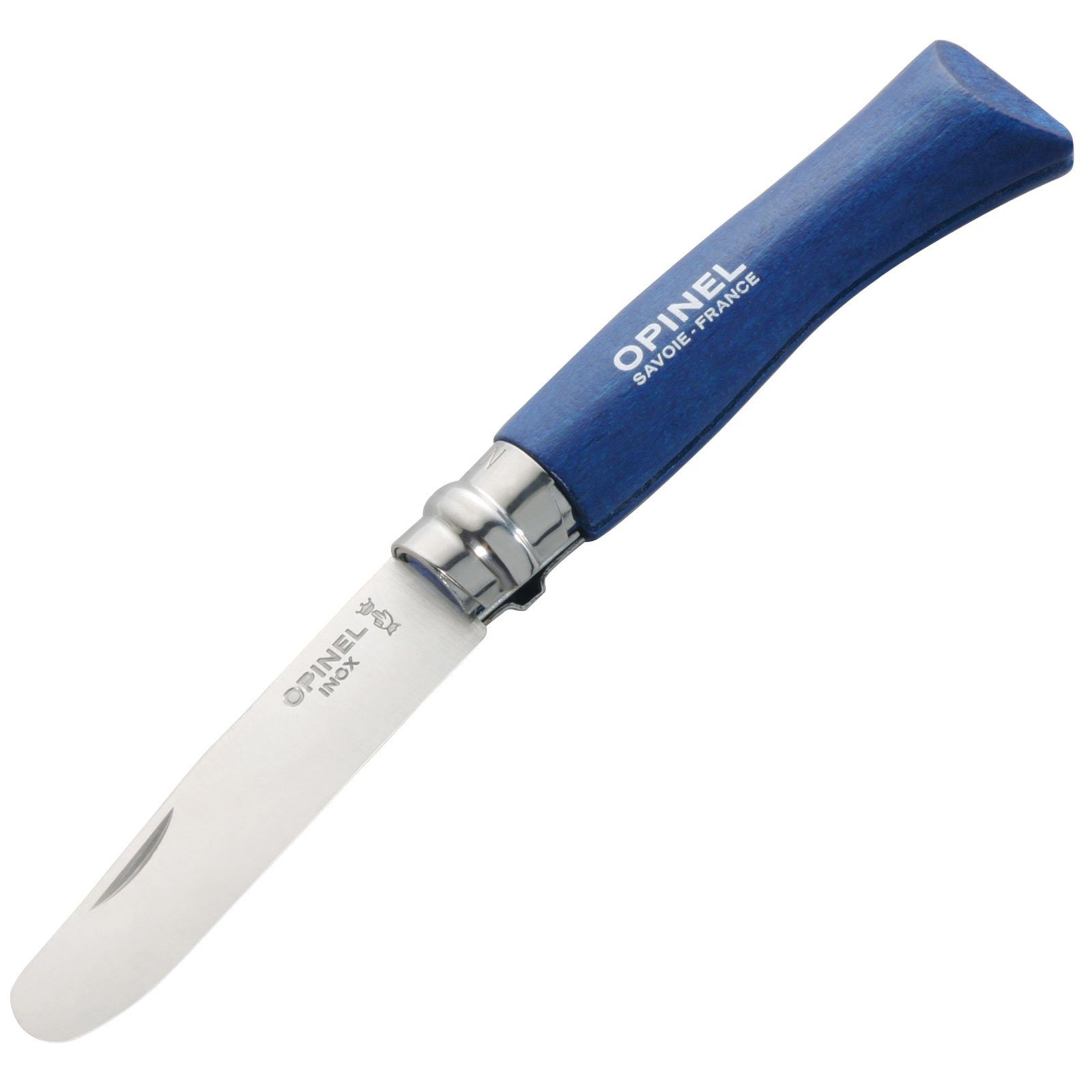 Taschenmesser Messer rund Schnitzmesser Kinder, Kindermesser Opinel Camping Taschenmesser Blau Holz