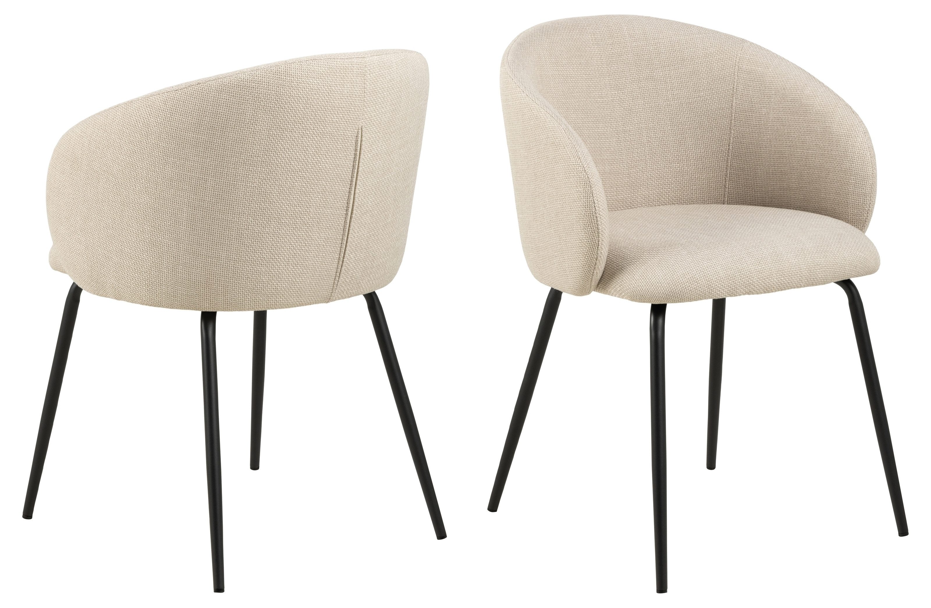 freiraum Armlehnstuhl Eleanor (2er-Set), (2er-Set) in Beige - 56x80,5x54,5 günstig online kaufen