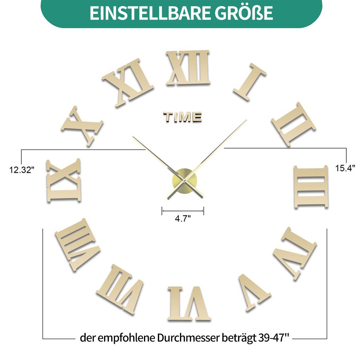 ZEUOPQ Wanduhr Wanduhr Moderne DIY,3D Rahmenlos günstig online kaufen