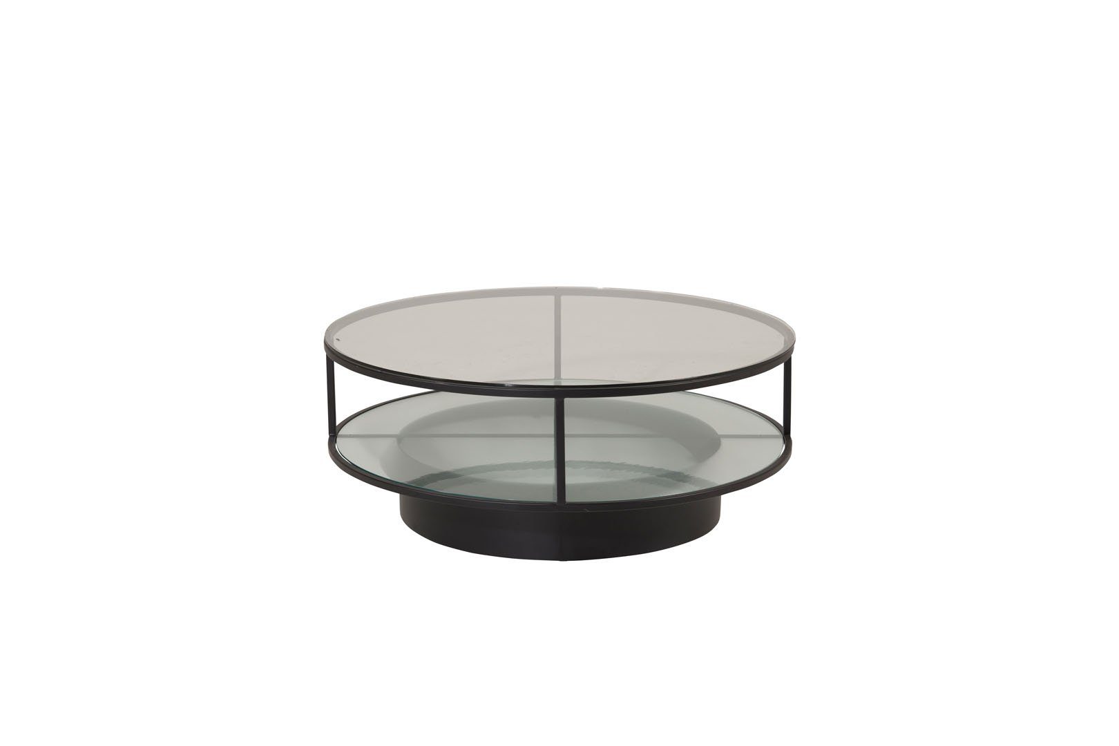 Couchtisch Falsterbo Couchtisch mit Ablage Ø100 cm Glas.