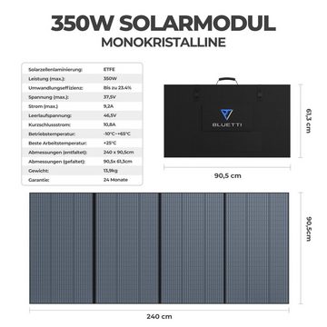 BLUETTI Stromerzeuger AC300 Solargenerator mit 2*B300 Zusatzbatterien mit 3*350W Solarpanels, 3,00 in kW, (Power Generators, 1-tlg), für Camping Outdoor