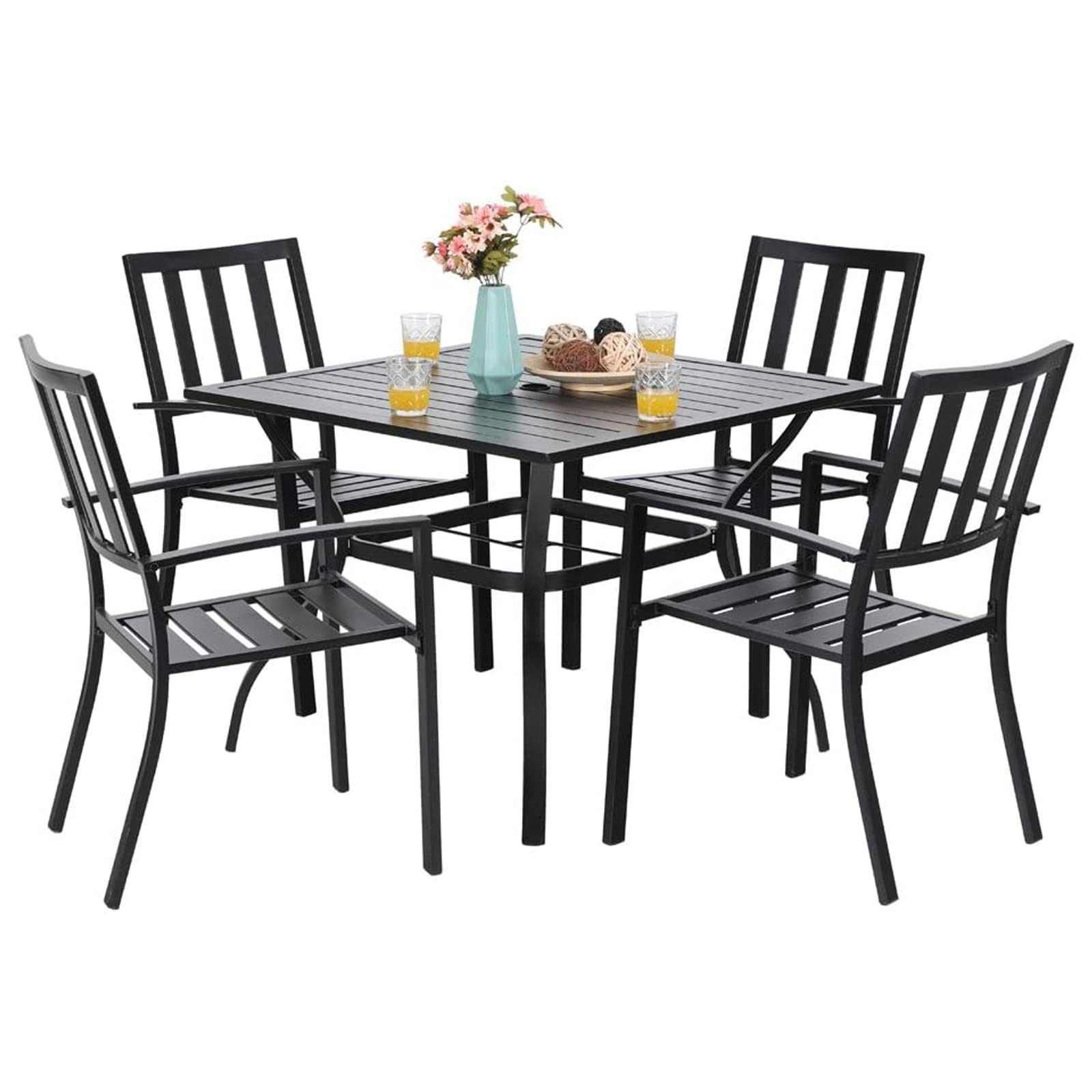 PHI VILLA Garten-Essgruppe, (94cm Quadratischer Gartentisch günstig online kaufen