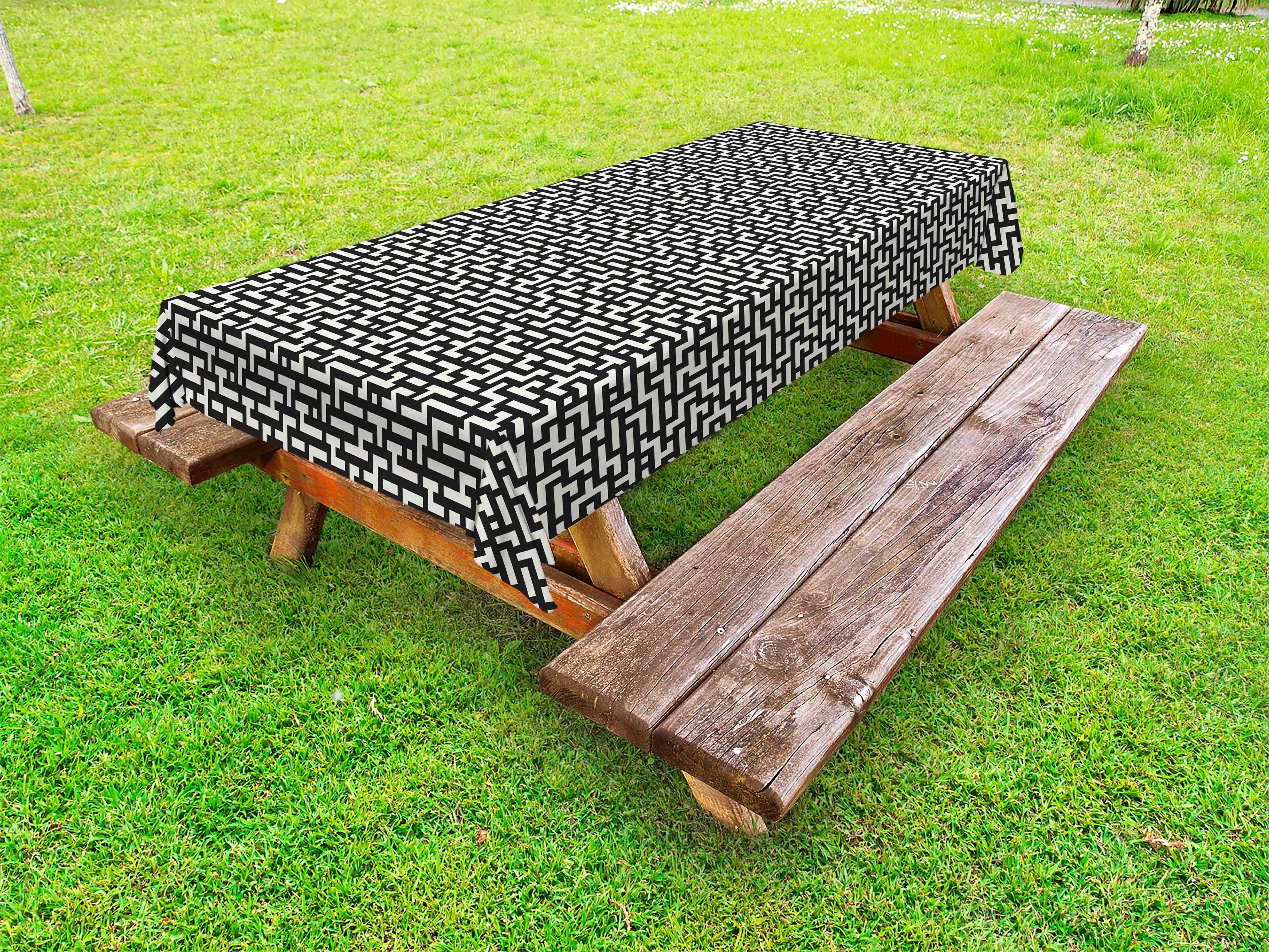 Tischdecke dekorative waschbare Moderne Abakuhaus Maze Picknick-Tischdecke, Pattern Modern