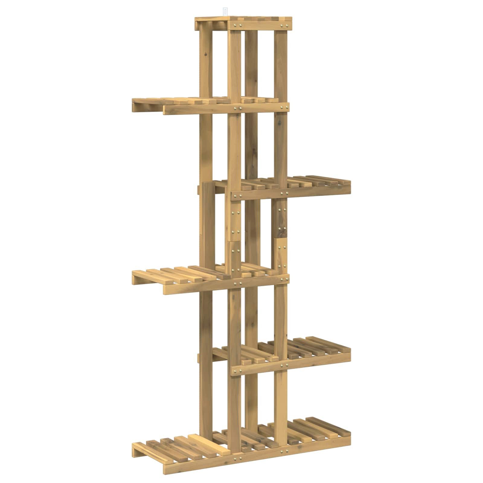vidaXL Blumenständer Pflanzenständer Weiß 68 x 23,5 x 140 cm Massivholz (1 St)