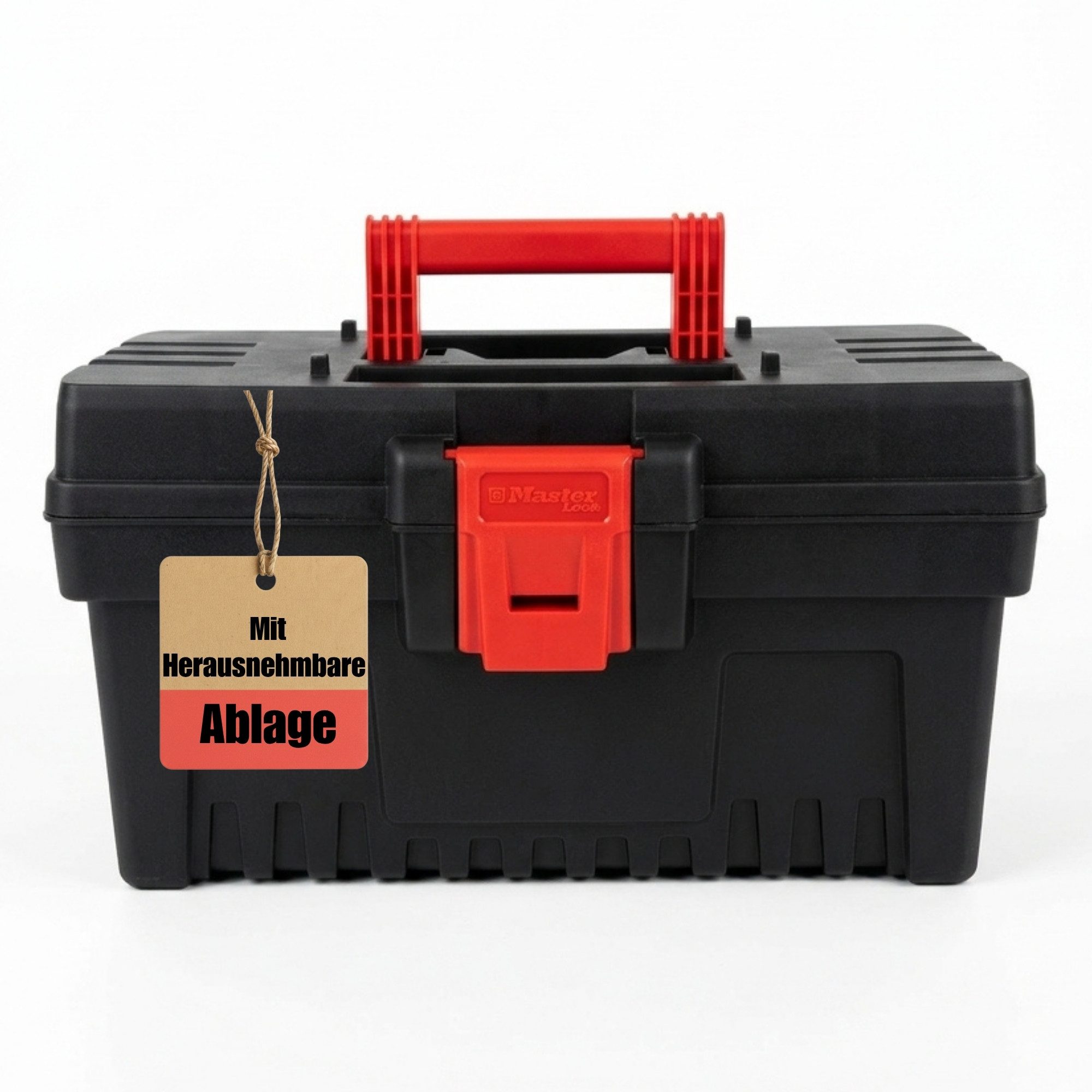 BigDean Werkzeugkoffer Leer 32cm Lang mit Herausnehmbarer Ablage (Packung, 1 St., Werkzeugkoffer), Robust, Vielseitig, Kompakt