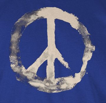 Shirtracer T-Shirt Frieden - Peacesymbol weiss Sprüche Statement