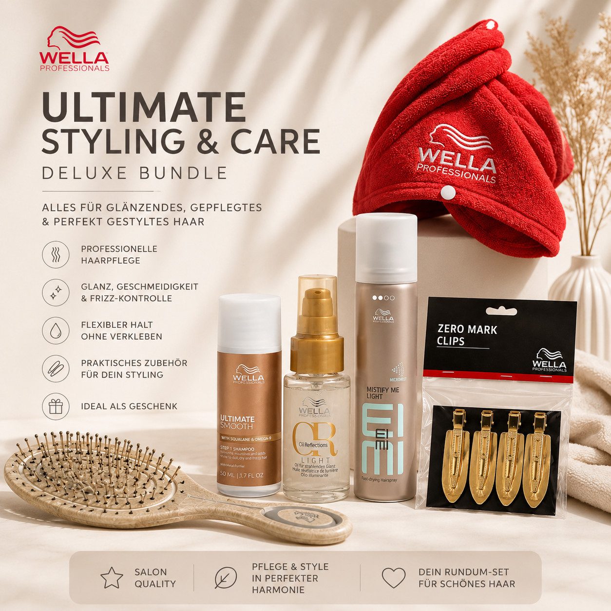 Wella Professionals Haarpflege-Set Styling & Care Travel Bundle, 6-tlg., für das perfekte Styling, auch unterwegs