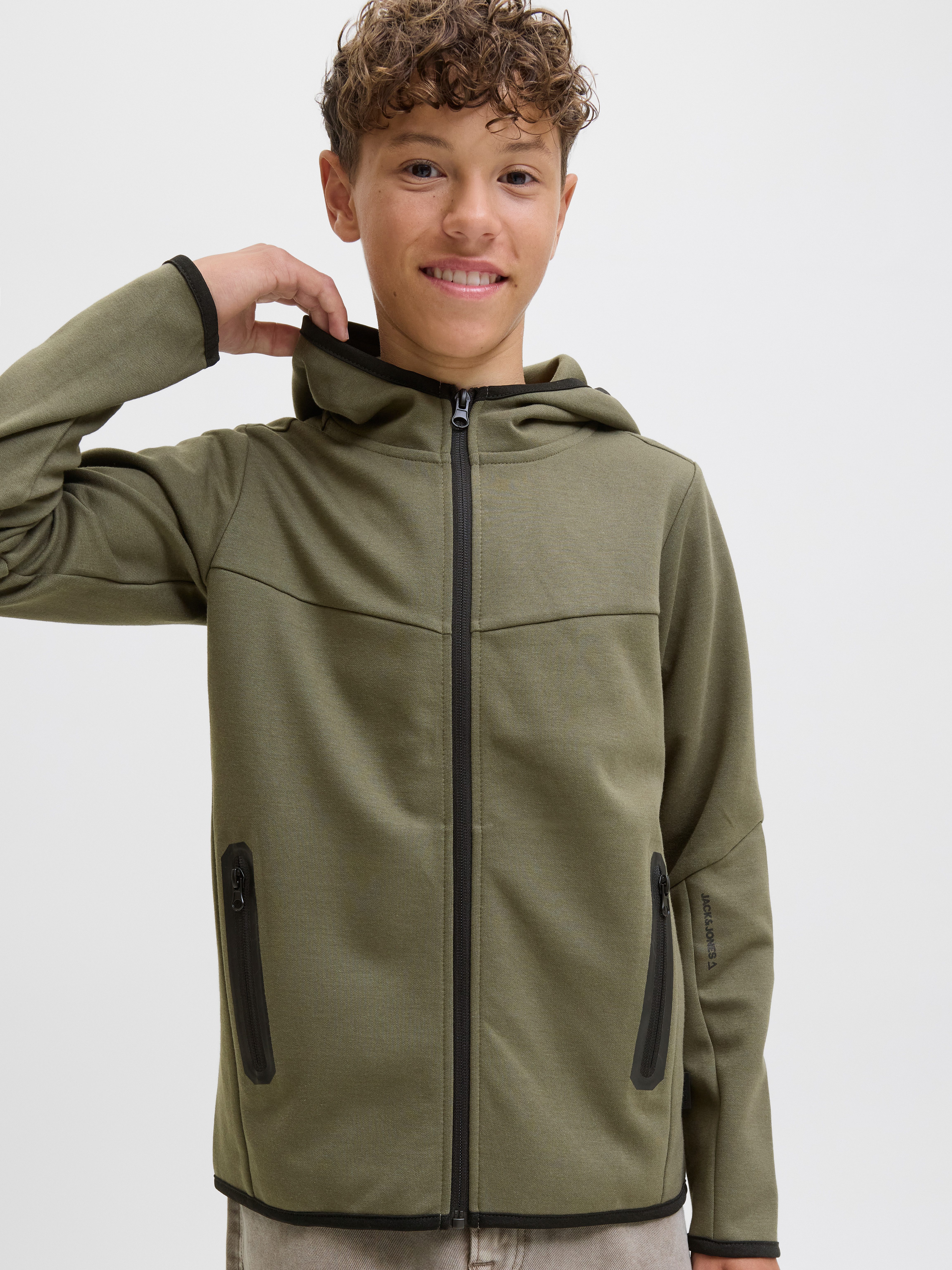 Jack & Jones Junior Kapuzensweatjacke JCOFUSION SWEAT ZIP HOOD NOOS JNR